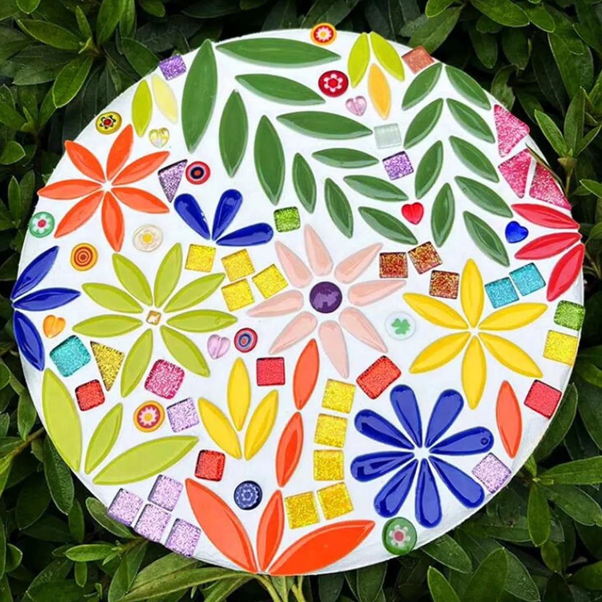 Piastrelle a mosaico in ceramica a petalo di foglie, 500 g, mosaico irregolare, mosaico fai da te, pietre per artigianato, hobby, decorazione da parete (colori misti)