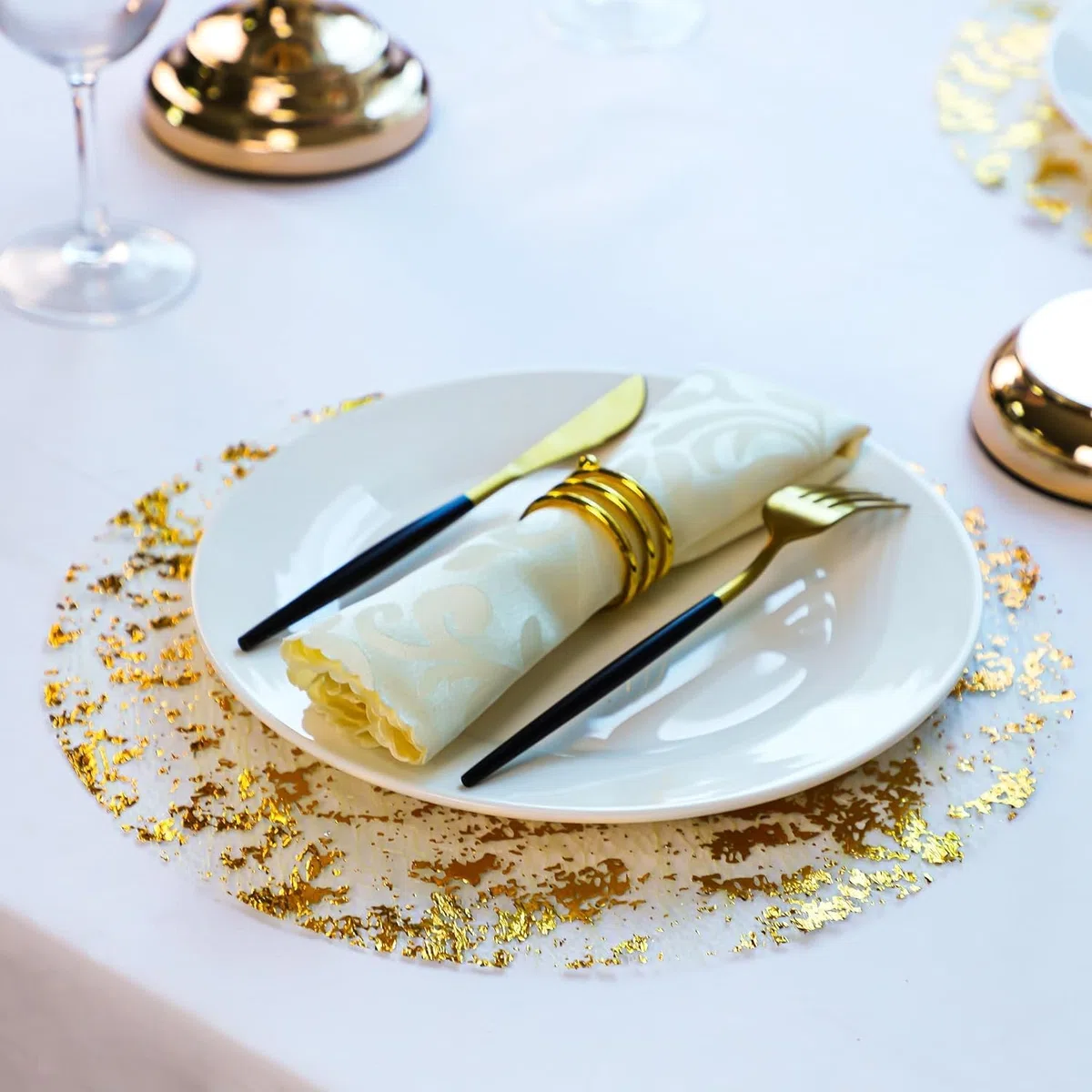 Yotako Runner da tavola dorato, 30 cm x 32,8 m, con glitter oro metallizzato, sottile e dorato, per matrimoni, feste e decorazioni di compleanno