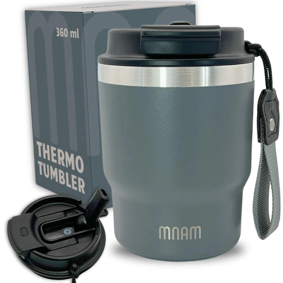 Tazza Termica Caffe 360ml - Mug Termica - Acciaio Inossidabile Isolato ed Ermetico - Tazza Termica da Viaggio - Travel Coffee Mug - Termos Caffè - Themos Te Caldo (360 ml)
