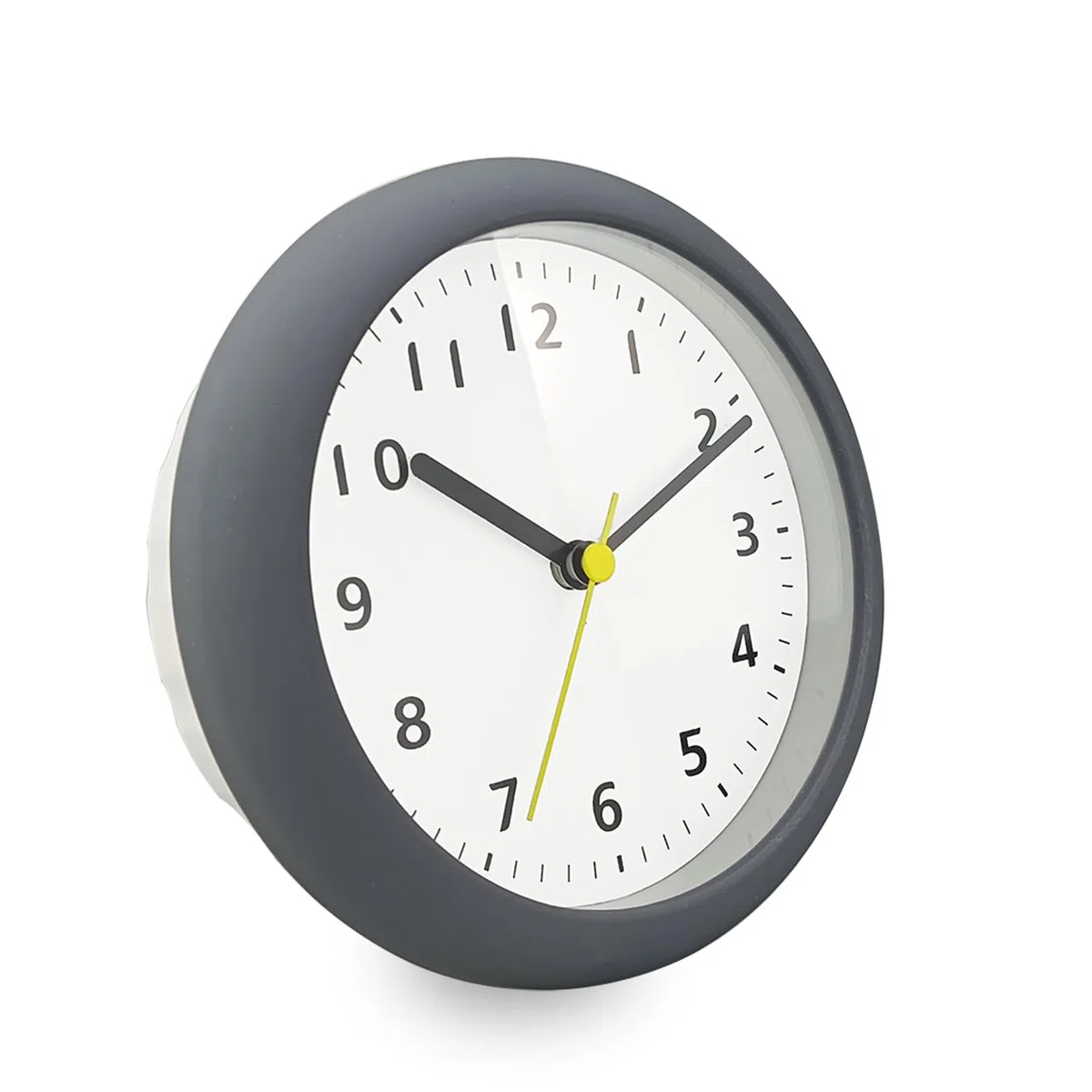 Orologio da Doccia Silenzioso, Impermeabile, Senza Tic, Funzionante a Batteria, con Supporto Pieghevole con Foro per Gancio e Ventosa in PVC per Bagno Camera da Letto
