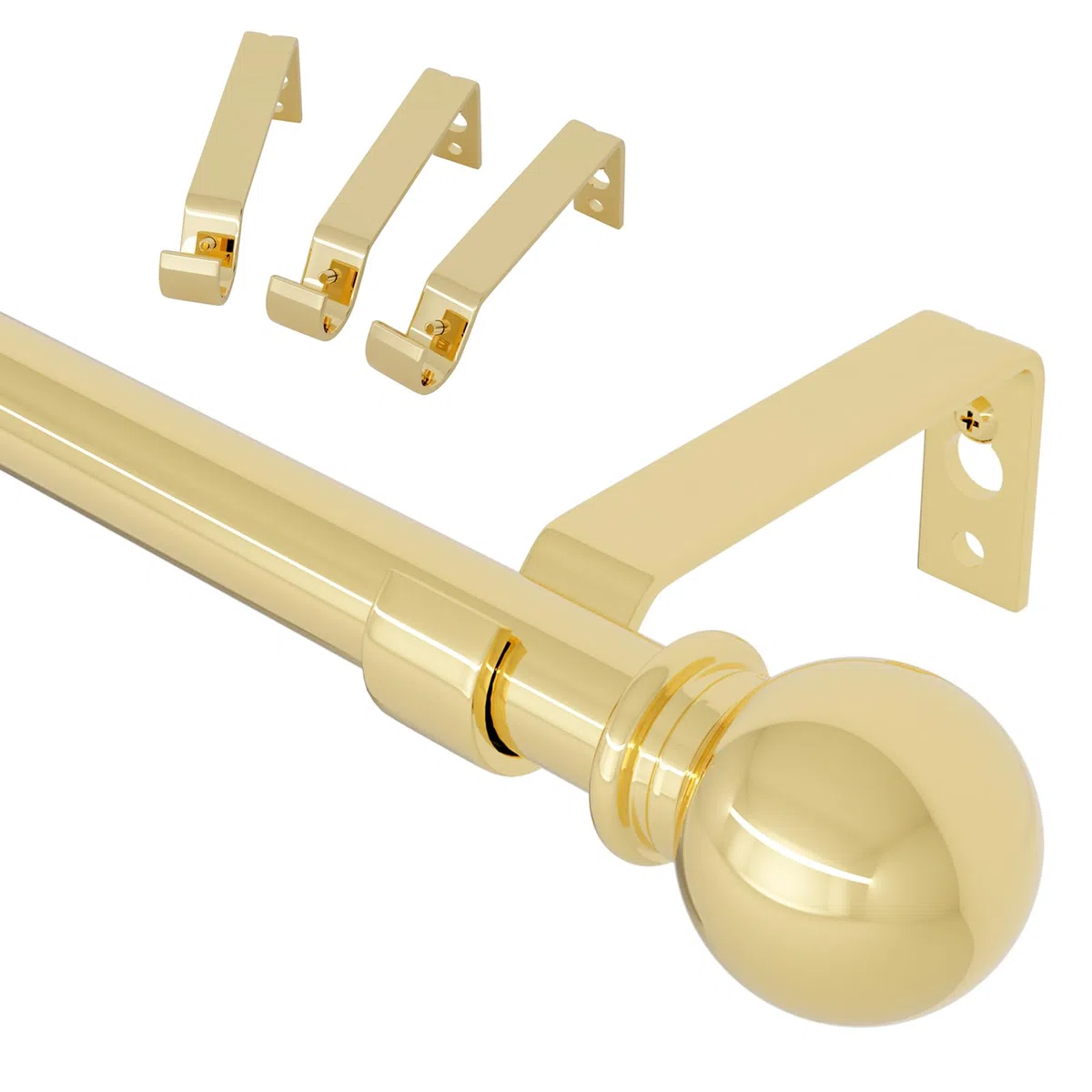 bastone tenda oro 3 metri set bastone per tende regolabile con staffa bastone per tende in metallo diametro 5/8 per esterni interni camera da letto soggiorno 80 300 cm