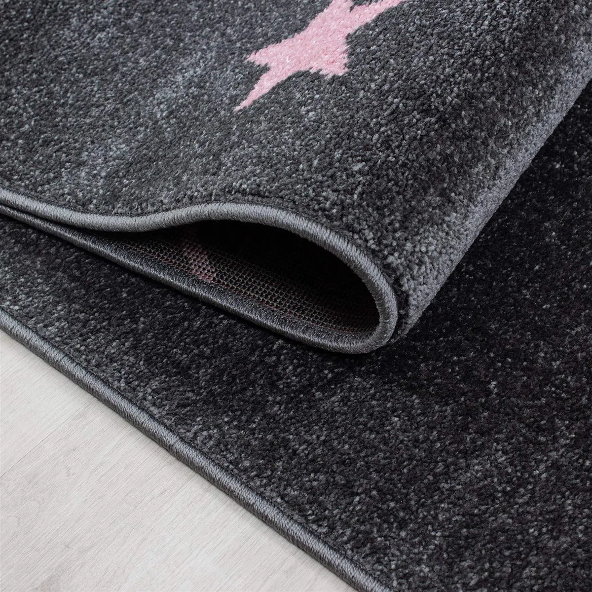 Carpetsale24 Tappeti per Bambini, Colore Rosa, Disegno a Stella, 112893, Tappeto Rettangolare, Tappeti Camera dei Bambini, 140 x 200 cm