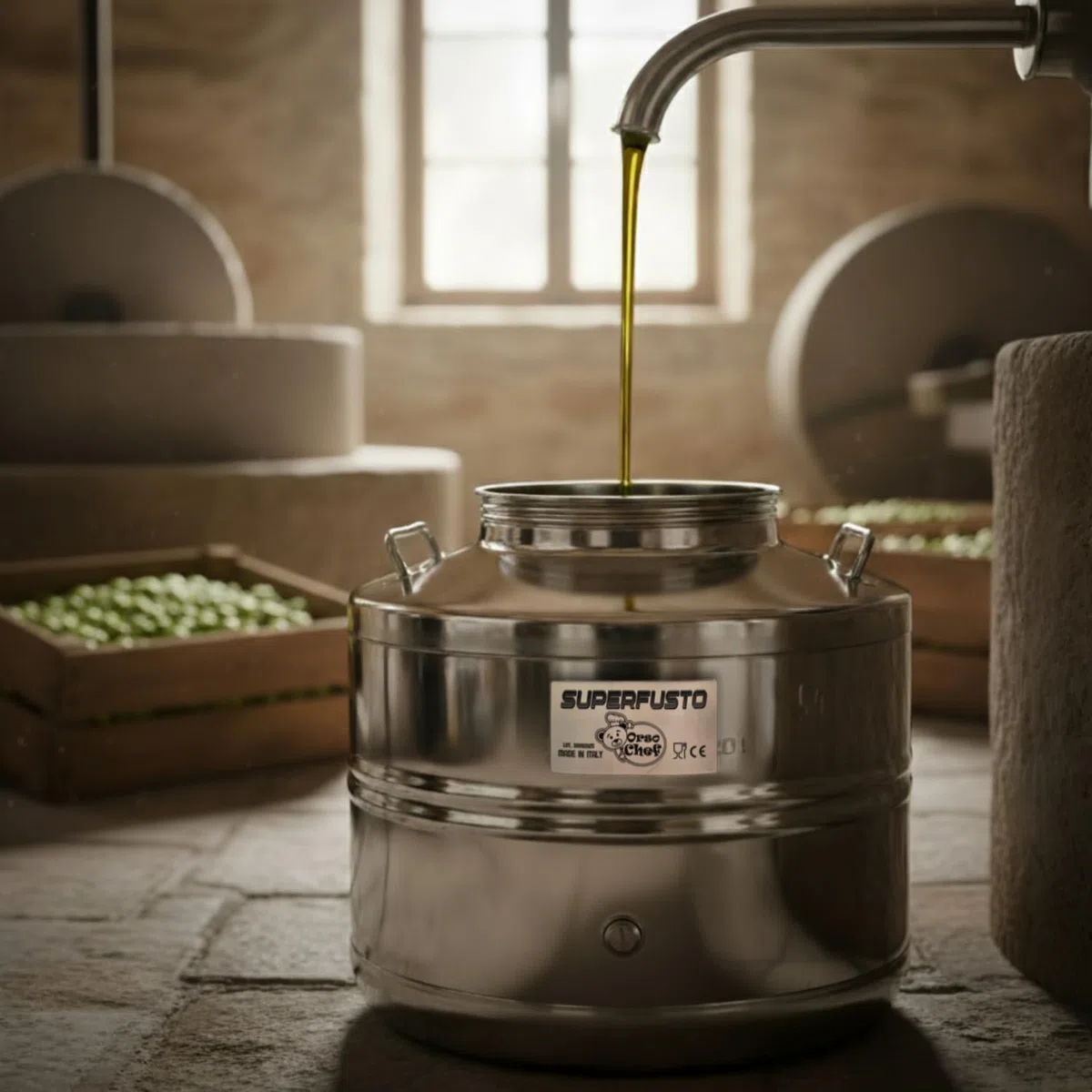 Fusto Inox 15 Litri per Olio e Vino – Extra Strong SALDATO Non Perdite in Acciaio con Rubinetto | Bidone Tanica Barile per Olio d’Oliva, Vino, Liquidi Alimentari