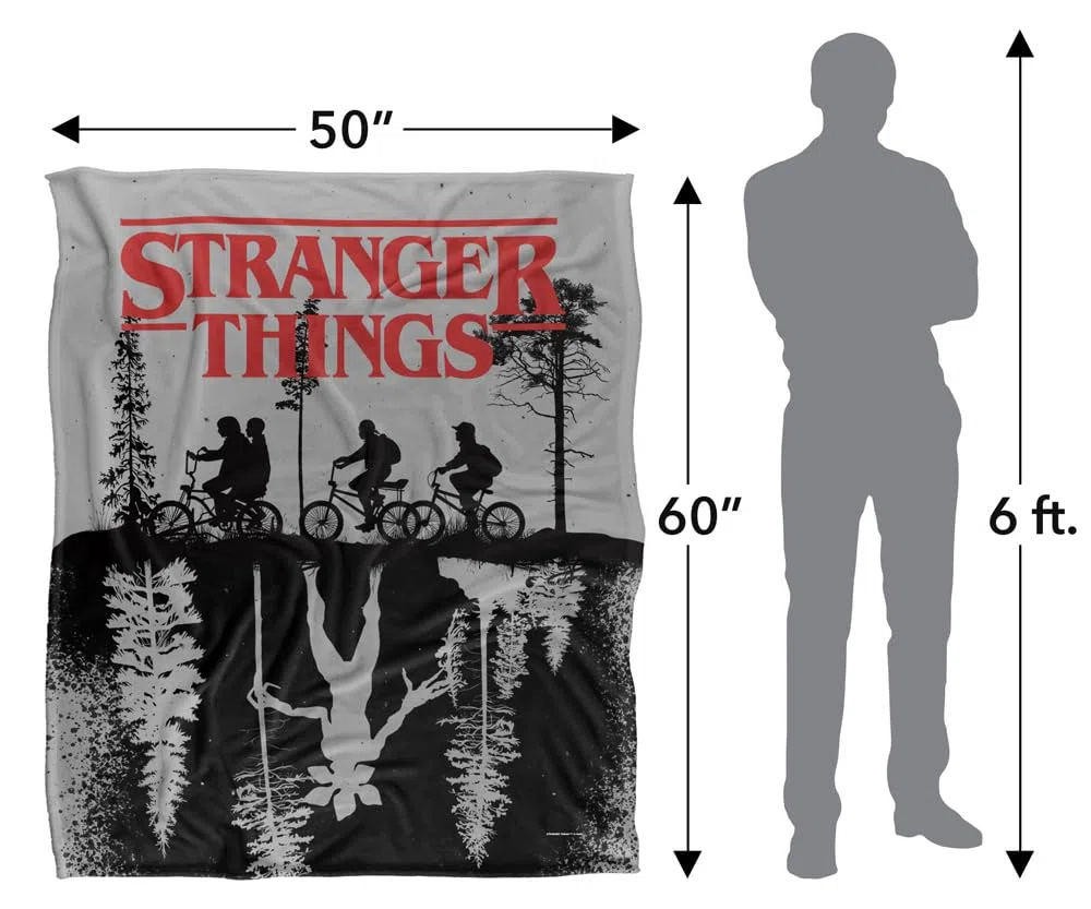Cose più strane Stranger Things Upside Down, copriletto super morbido al tatto, 152 x 127 cm