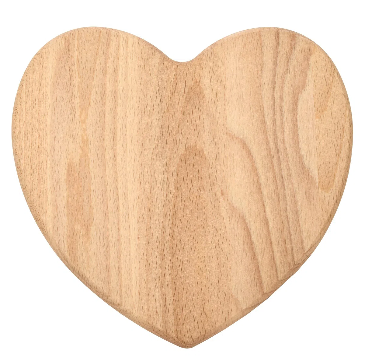 Tagliere in legno di faggio, tagliere per la colazione, per tagliare e servire (cuore, 24 x 22,5 x 1,5 cm)