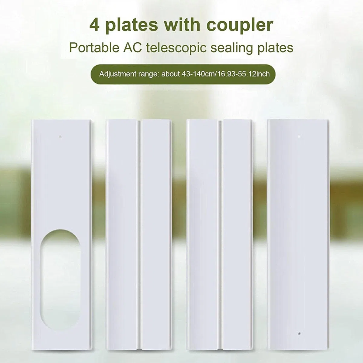 Kit di Scorrimento per finestre Elastiche, Universale per Aria condizionata Portatile, PVC, 1 unità, Bianco Avorio