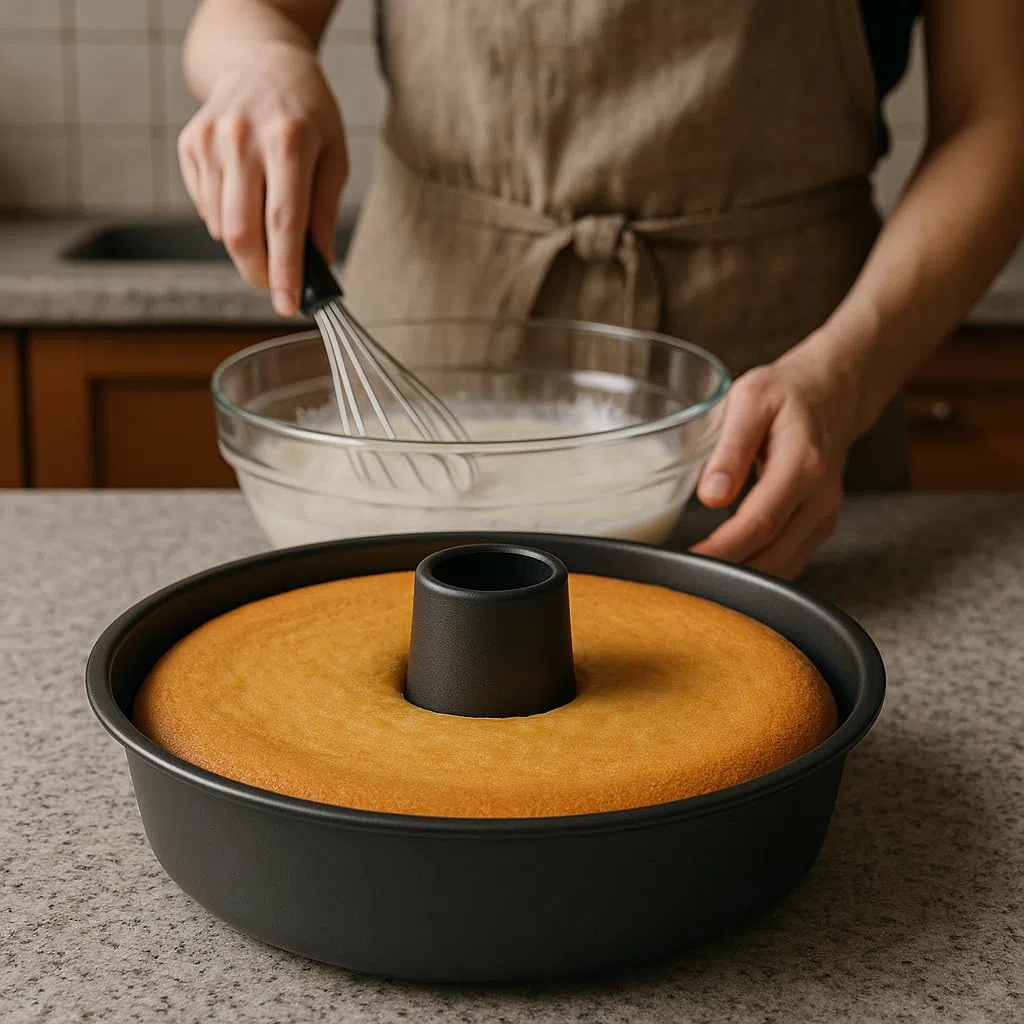 Stampo Ciambellone 26 cm in Acciaio al Carbonio Antiaderente - Stampo Forno Ideale per Dolci Soffici Fatti in Casa - Teglia Ciambellone Resistente ad Alte Temperature