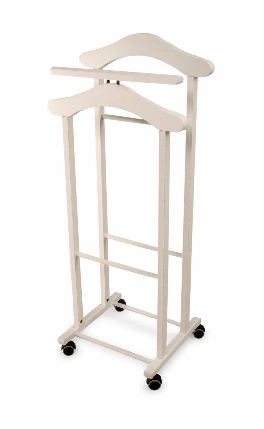 Arredamenti Italia Indossatore per Camera da Letto Trendy, Legno - Doppia gruccia - Finitura Bianco AR-It Il Cuore del Legno
