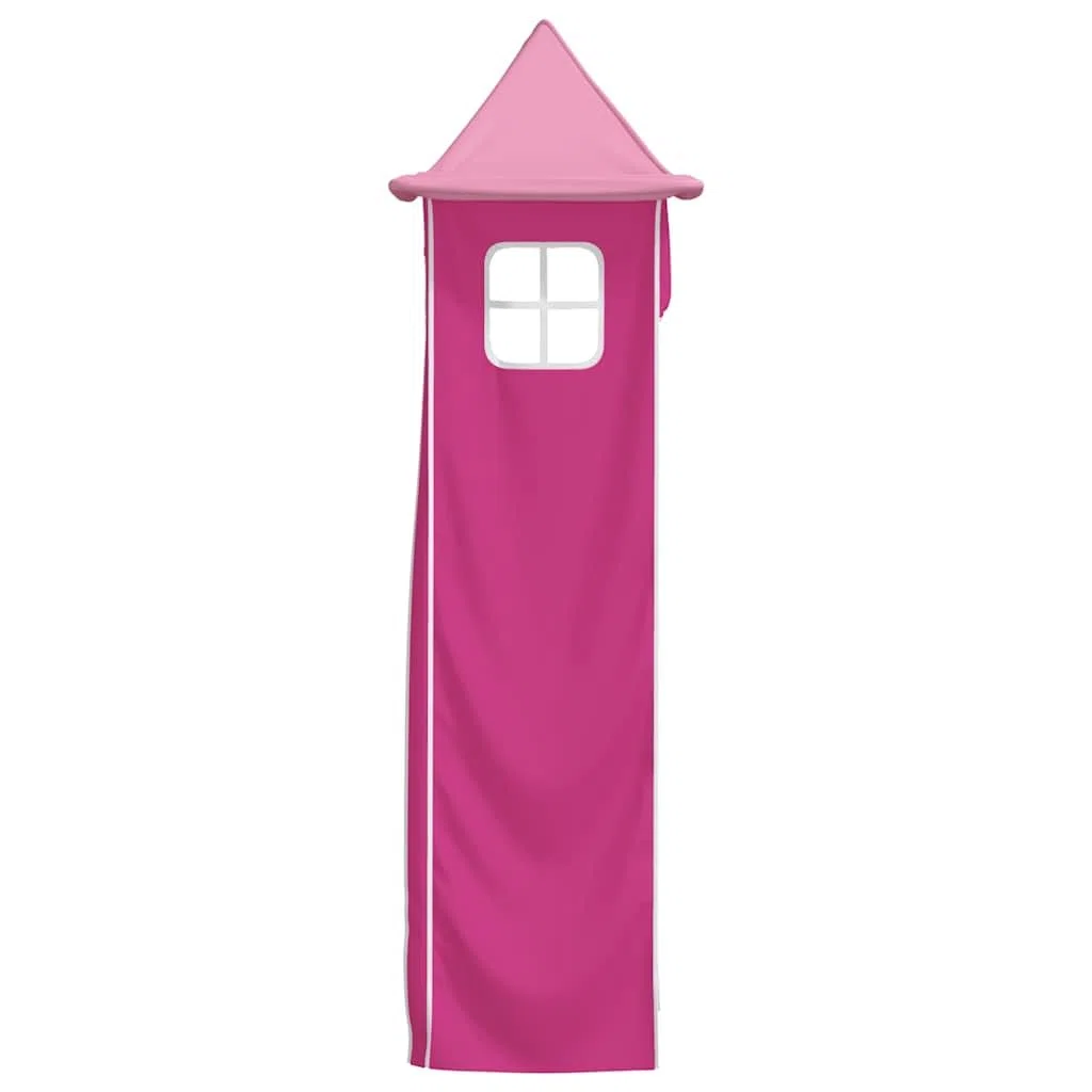 vidaXL Tende per letto a soppalco bambini, Rosa, con tunnel e torre, Tenda oscurante, Baldacchino, Tenda privacy sotto letto, Tenda da gioco, Arredo cameretta
