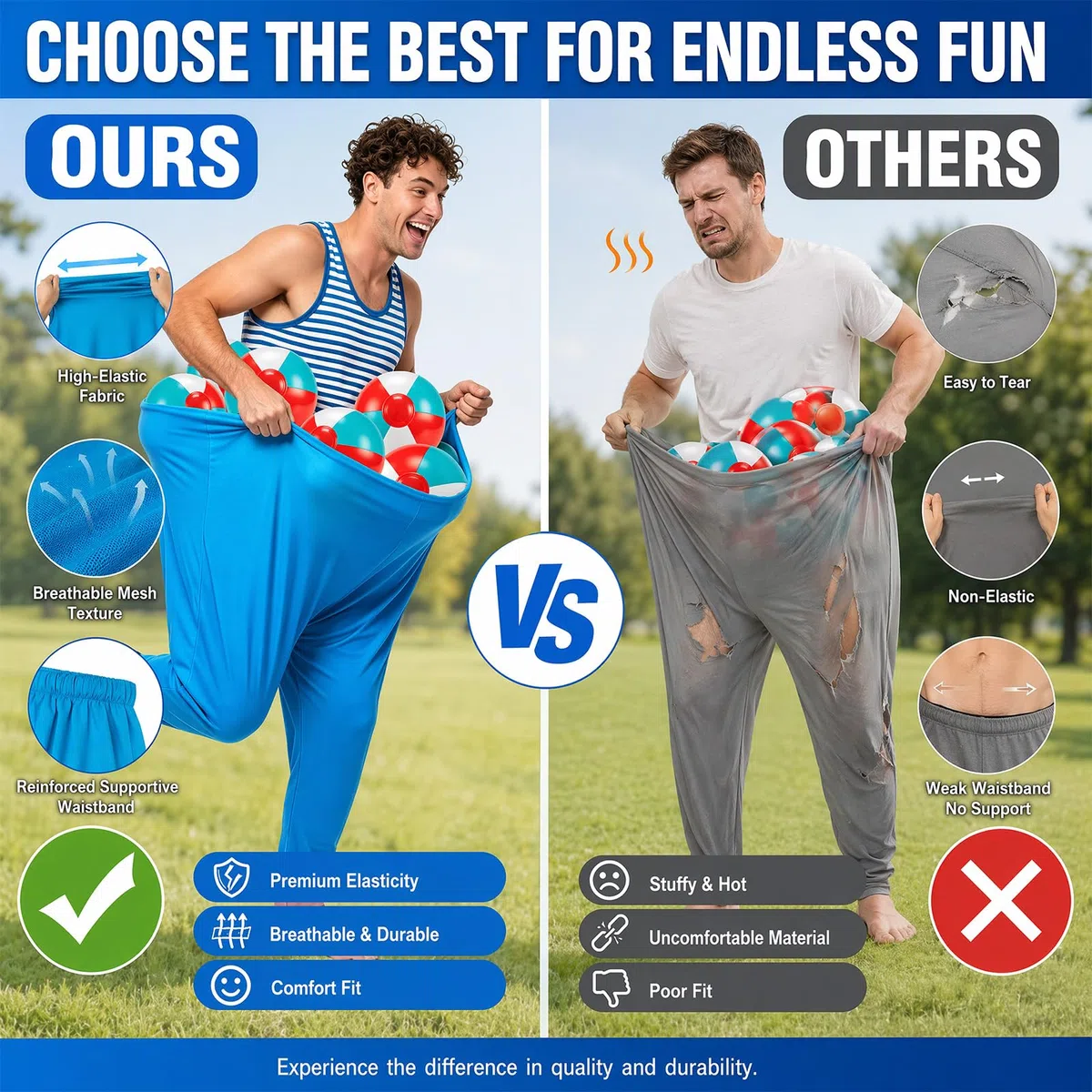 Giochi da Esterno per Bambini, Set di Festa per Bambini, Granny Pants Yard Game, Giochi Di Lancio, Giant Outdoor Freaky Funny Pants Party Game, Giochi all'aperto e Famiglia