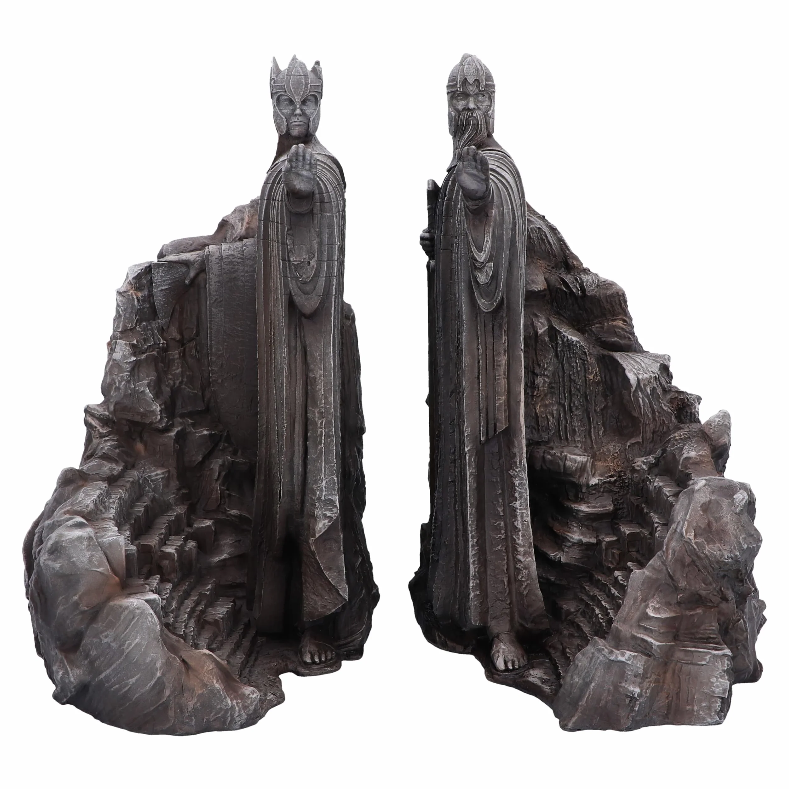 Nemesis Now Lord of the Rings - Fermalibri Gates of Argonath, in resina, grigio, con licenza ufficiale, Il Signore degli Anelli, pezzo espositivo del Signore degli Anelli, realizzato in resina di alta