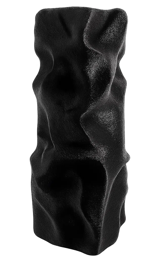 NEXHOME Vaso Decorativo Moderno Made in Italy di Design Artistico Ultra Resistente Antirottura, Scultura Contemporaneo per Arredo Casa, da Interno ed esterno per Tavolo Mensola e Soggiorno(Nero)
