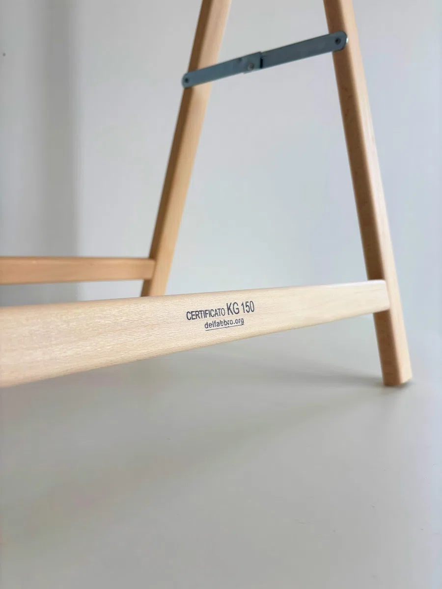 Del Fabbro Coppia Cavalletti da Lavoro Legno Faggio – Supporti Resistenti per Banco Lavoro e Fai da Te – Cavalletti Professionali (80x80 cm)