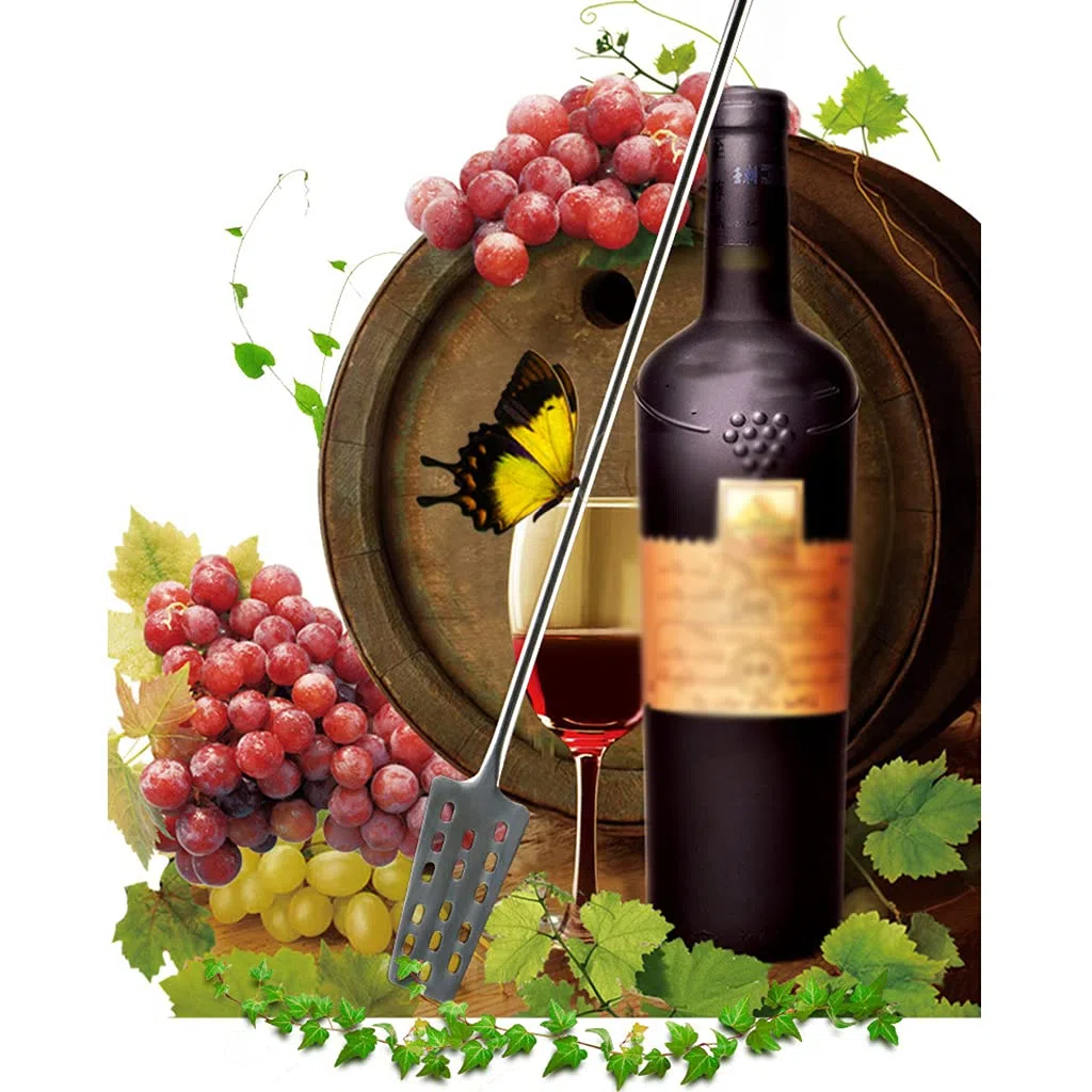60,5 centimetri In Acciaio Inox Vino Mescolatore Paddle Con 15 Fori Casa Cucina Birra Vino Brewing Strumenti