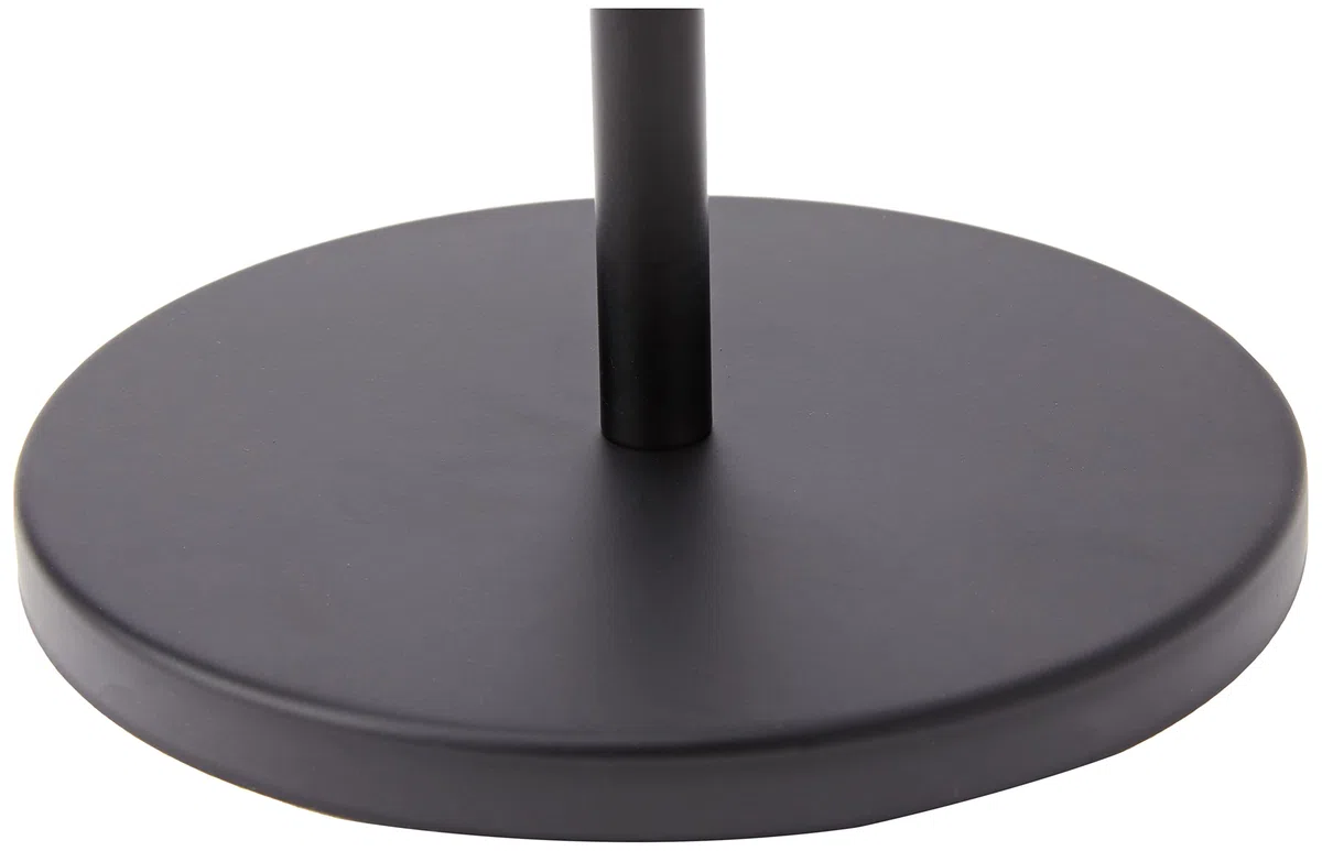 WENKO Specchio per trucco Assisi Ø 17 cm nero - Specchio per il trucco orientabile con ingrandimento 3x, superficie specchiante ø 16 cm 300 % ingrandimento, Acciaio, 18.5 x 34.5 x 15 cm, Nero
