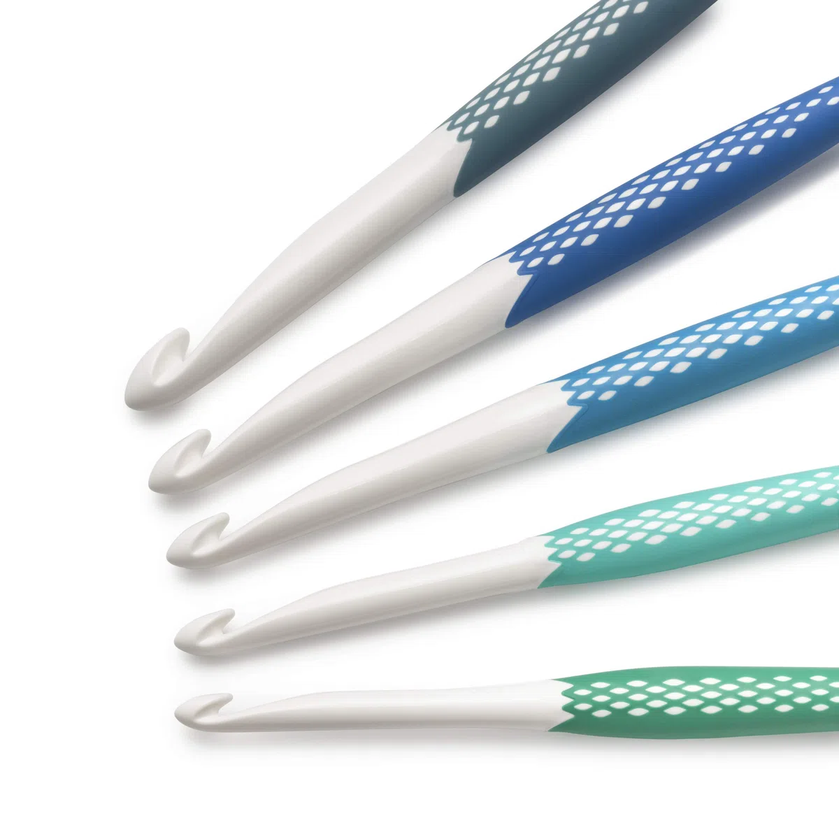 Prym 218441-Set, 7,0-12,0 mm 218441-1-Set di uncinetti per Lana ergonomici 7,00-12,00 mm x 1, Bianco, 12 mm