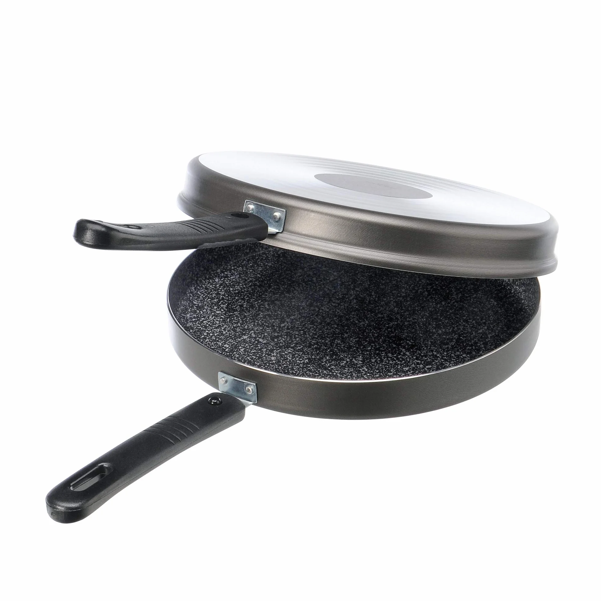 ALLUFLON Tradizione Italia Fornetto/Girafrittata Basso, Alluminio, Nero, antiaderente, 26 cm