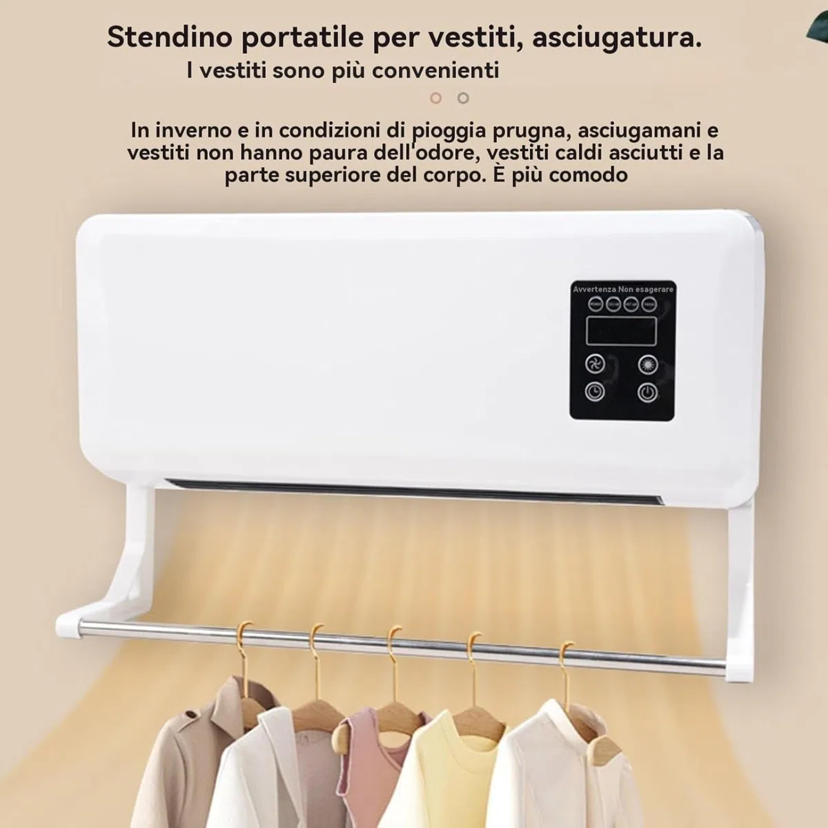 Condizionatore E Riscaldatore Split, Raffrescatore Da Parete, Condizionatore Inverter Da Parete A Installazione Rapida Senza Unità Esterna,con Funzione Di Riscaldamento, Senza Tubo Di Scarico