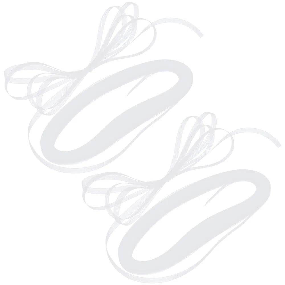 GORGECRAFT 100 Iarda 2 Rotoli Treccia Bianca Rigida 10mm di Larghezza Nastro In Crine di Crinolina In Poliestere Duro per Disossare Cucito Abiti Da Sposa Abiti Gonna Cappelli Accessori Confezioni