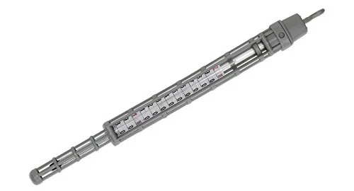 Caramello/termometro per zucchero in vetro in poliammide grigio supporto, nichttoxischer alcol, Intervallo di misurazione + 80 °C fino a + 200 °C/lunghezza: 35 cm | erk