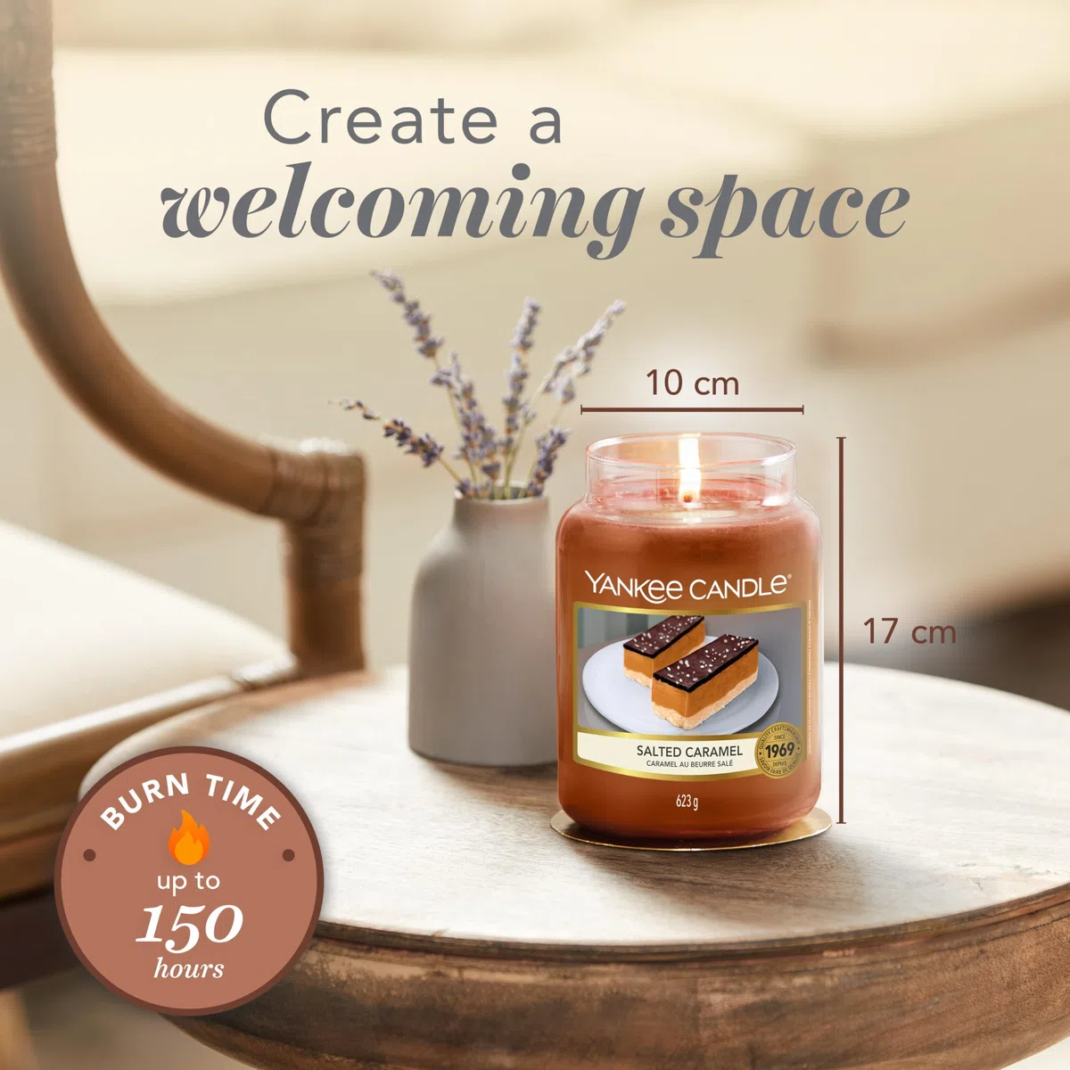 Yankee Candle Candela profumata | Candela in giara grande della Caramello Salato | Candele a lunga combustione: fino a 150 ore | Regali perfetti per le donne