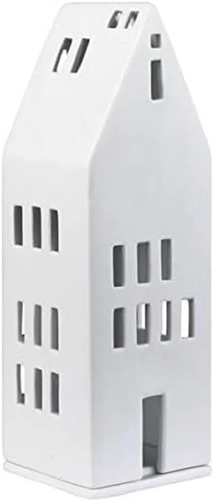 Räder Design – Lanterna a forma di casetta con grandi finestre in porcellana, altezza 22,2 cm