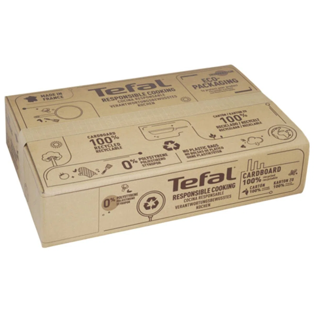 Tefal - Unlimited On, Set di 2 padelle: 2 padelle da 20, 26 e 28 cm con rivestimento super resistente, Thermo-Fusion, forma profonda, tutti i tipi di fornelli, prive di PFOA
