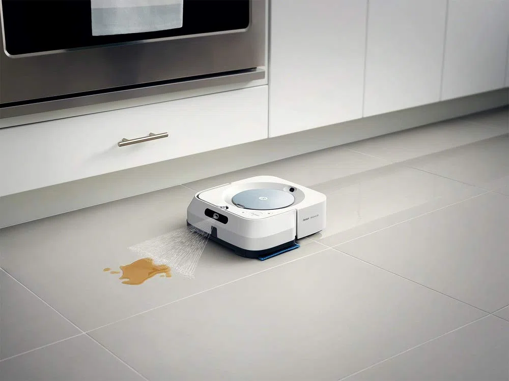 iRobot 4632812, Panni Lavabili Assortiti, 1 per Lavaggio ad Acqua e 1 per Pulizia a Secco, Riutilizzabili, Parti Originali, Compatibili con Braava Jet Serie m, Grigio