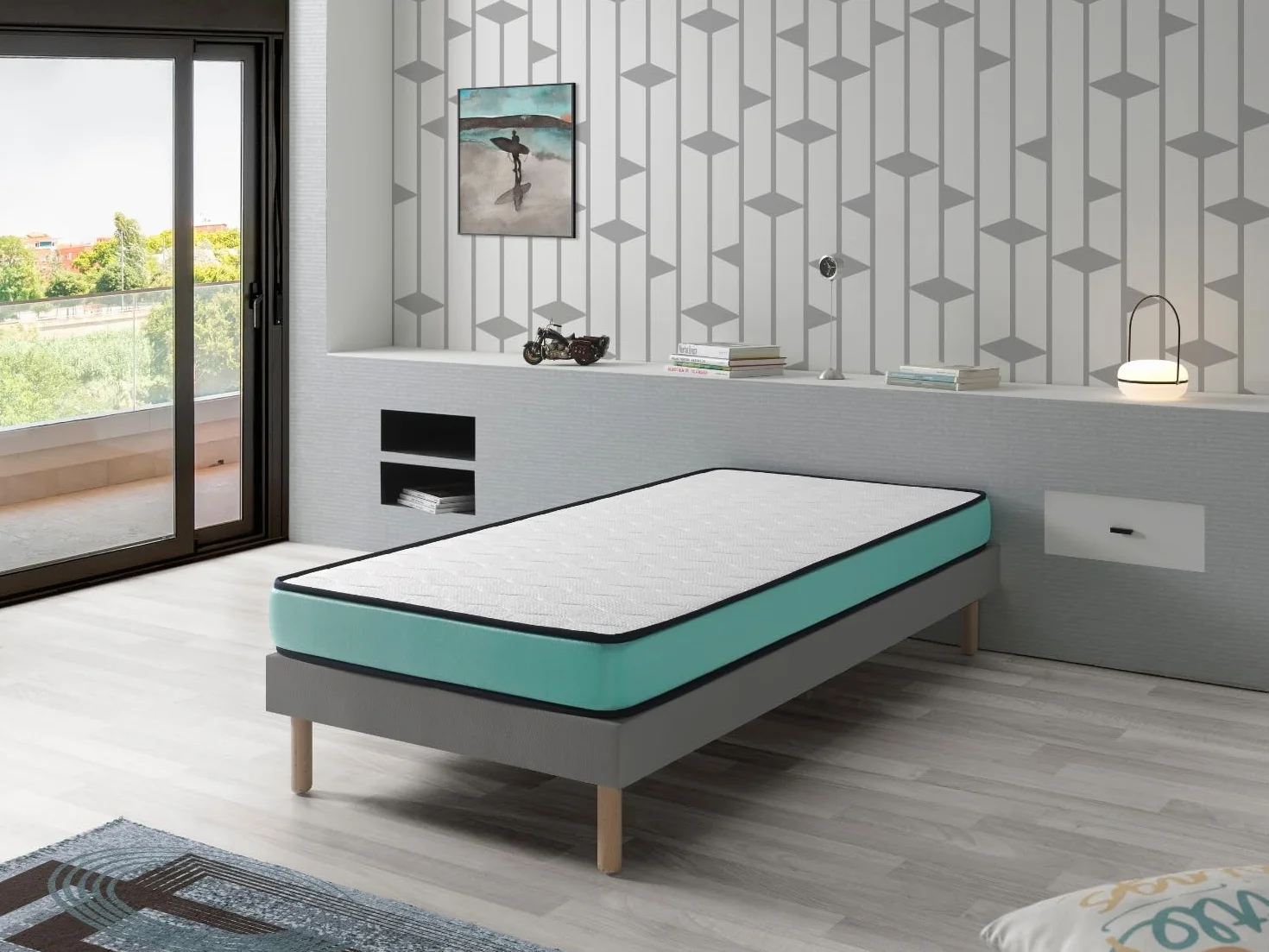 DORMISSIMO Materasso 80X160 LETTO BAMBINI, Altezza 14 CM, PROMO CONFORT ergonomico, Traspirante, Memory. Ideale per letto estraibile