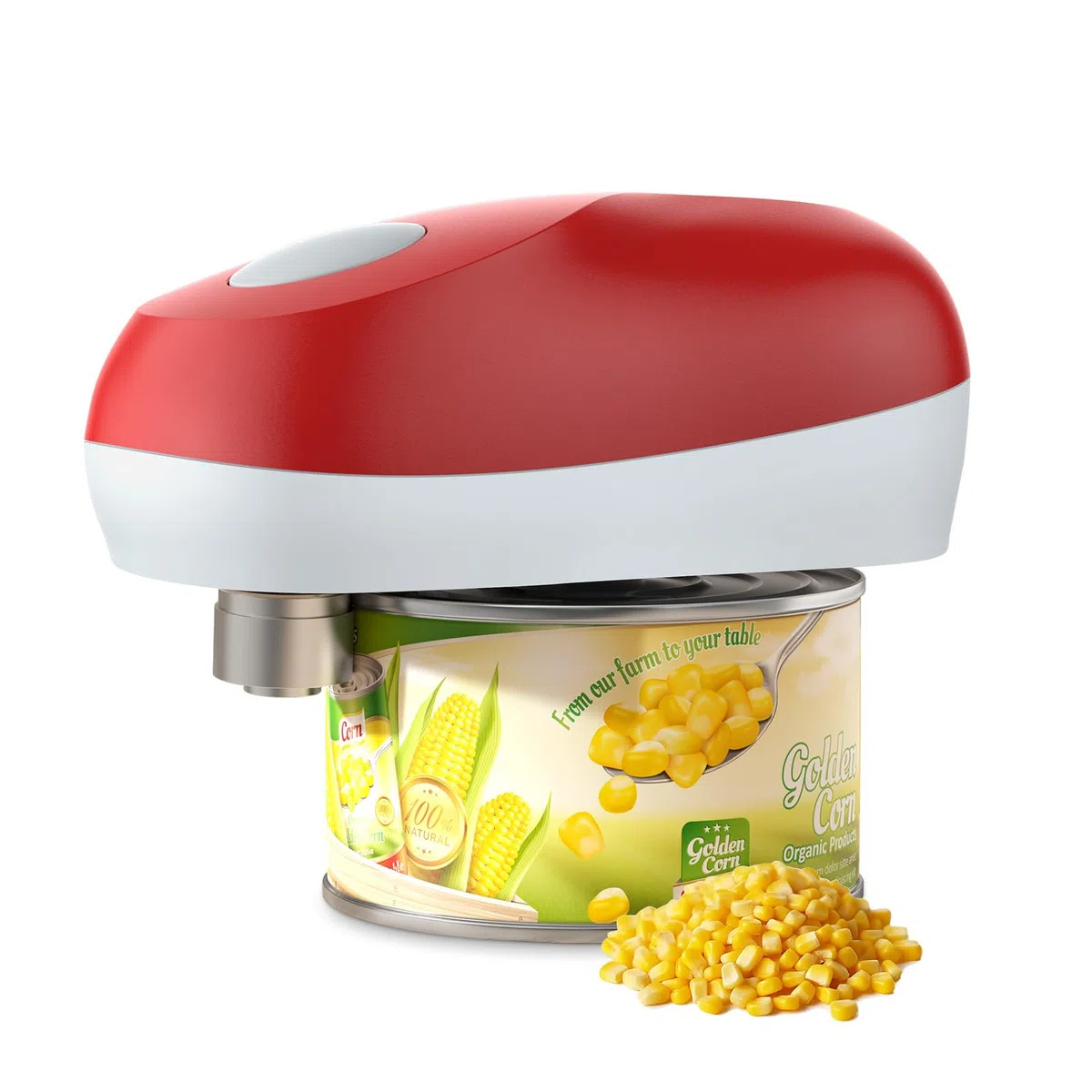 Apriscatole elettrico a mani libere, apriscatole con un solo tocco, apre automaticamente la lattina per qualsiasi dimensione bordo liscio e sicuro miglior regalo per chef senior e mamma..