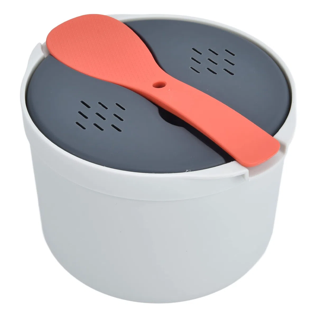 TOPINCN Set Cuociriso da 2 Litri, Cuociriso per Microonde Arancia