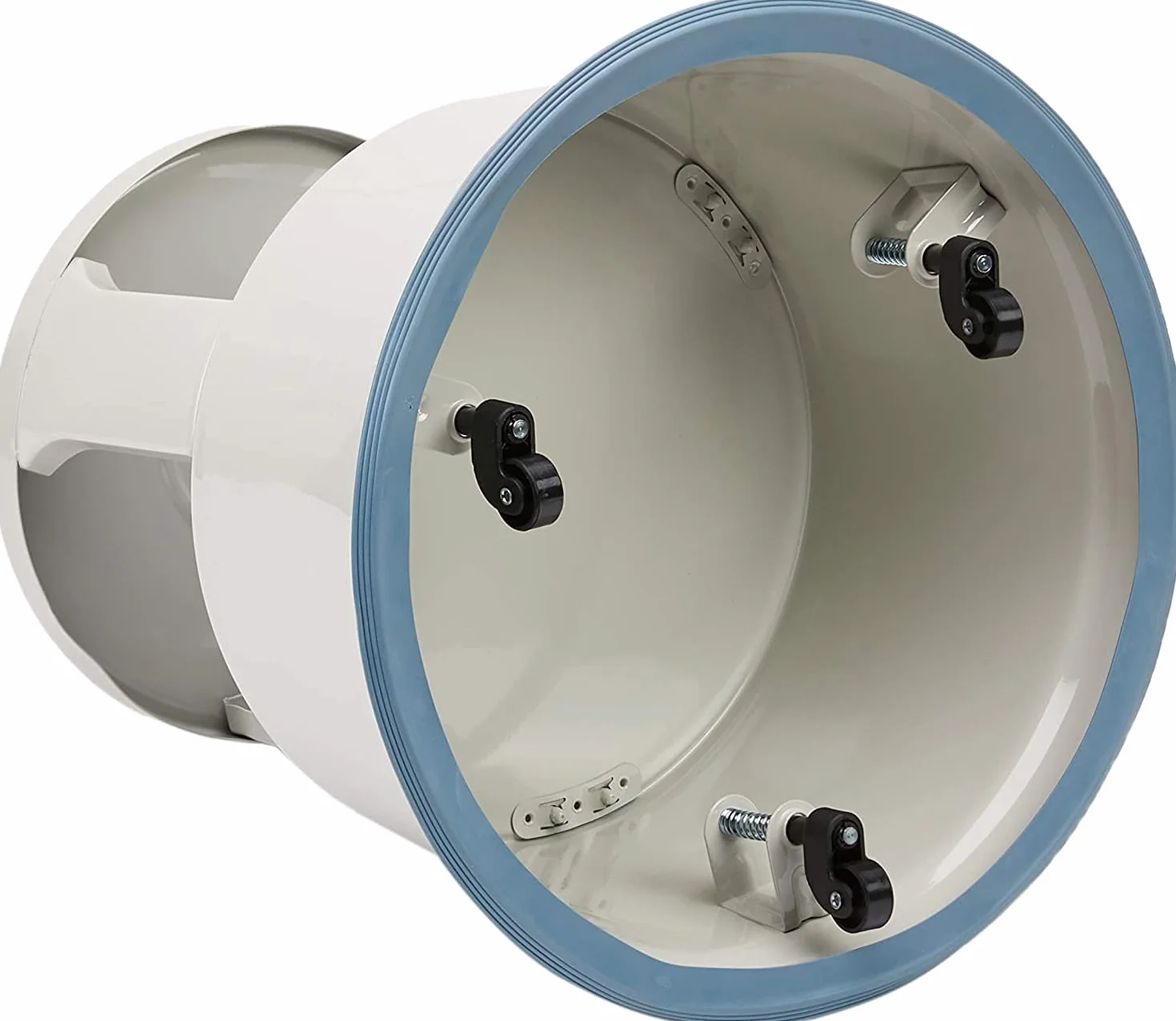 Wedo 212112 Sgabello con rotelle in metallo, testato TÜV e GS, altezza 43 cm, portata 150 kg, grigio