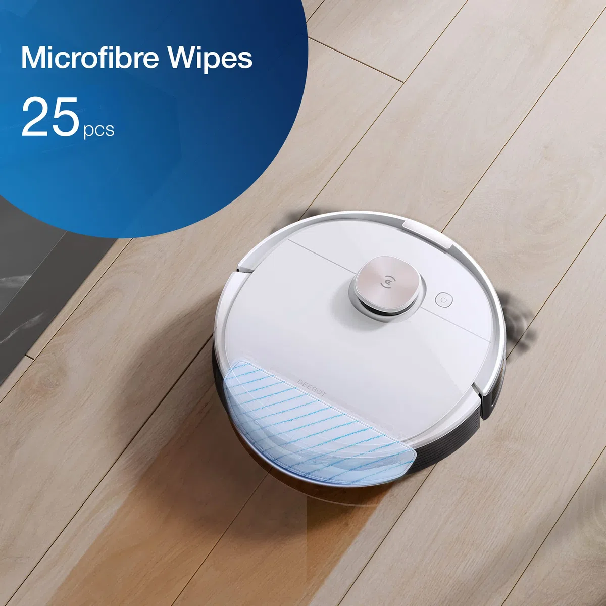 ECOVACS - Panni in Microfibra USA e Getta per aspirapolvere Serie N8 T8 T9, Confezione da 25