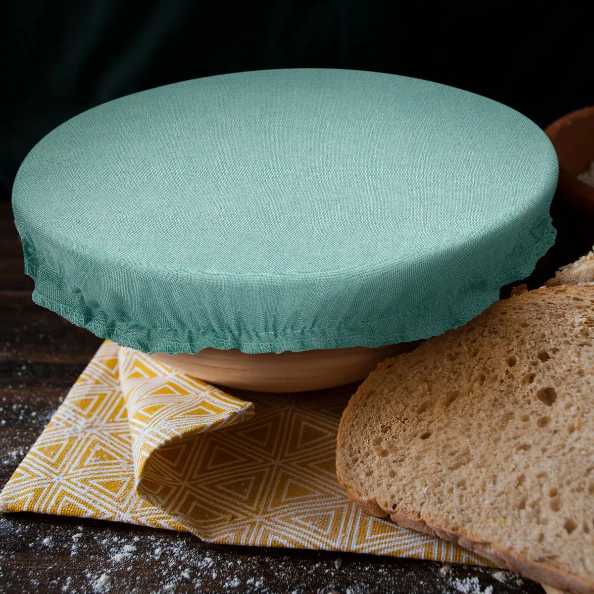 Confezione da 10 coperture per ciotole in tessuto per la lievitazione del pane, riutilizzabili, in 5 dimensioni, elasticizzate, in cotone, riutilizzabili, per alimenti, frutta, avanzi (ventage)