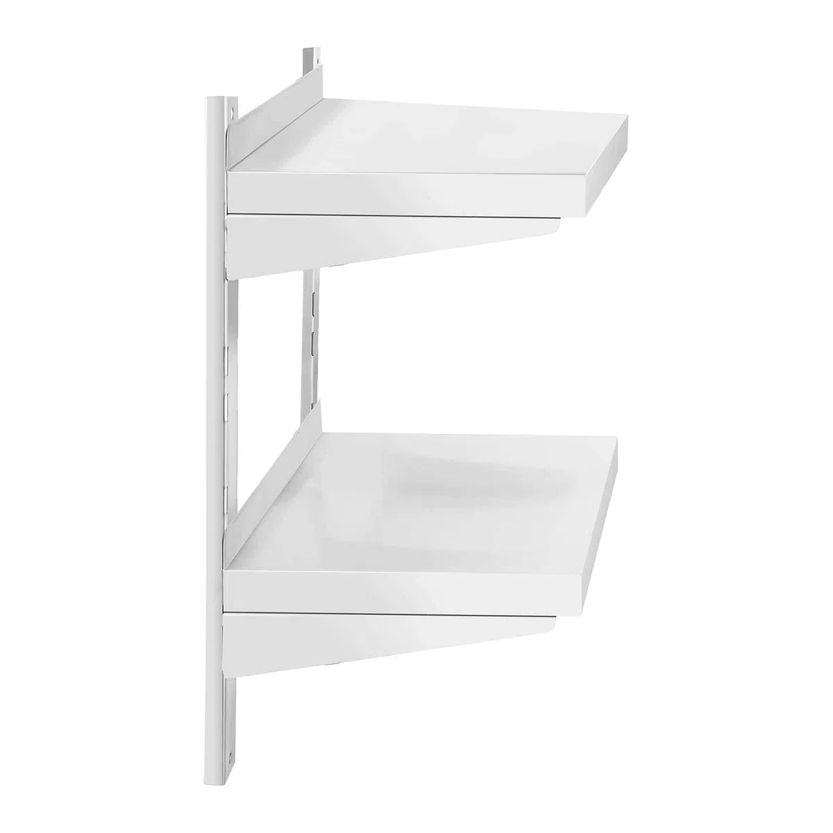 Royal Catering Mensola in Acciaio Inox 2 Ripiani RCWR-600.3 (30 x 60 cm, 40 kg, Acciaio Inox)