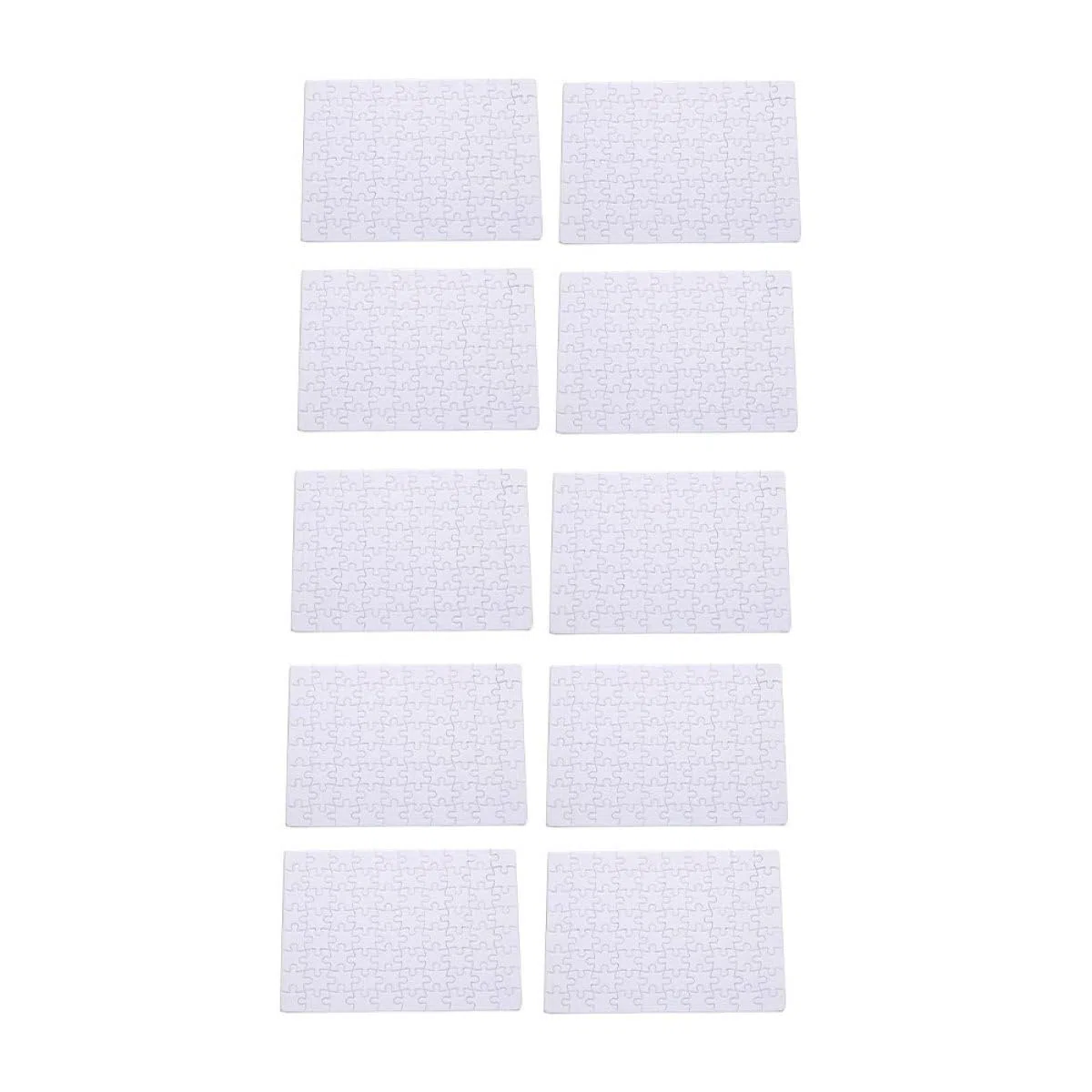 Uonlytech Puzzle Vuoto Sublimazione A5 80 Pezzi su Carta per Trasferimento Termico 10 Fogli Fai da Te per Pressa a Caldo Forniture per Puzzle Fotografico Decorativo e Creativo