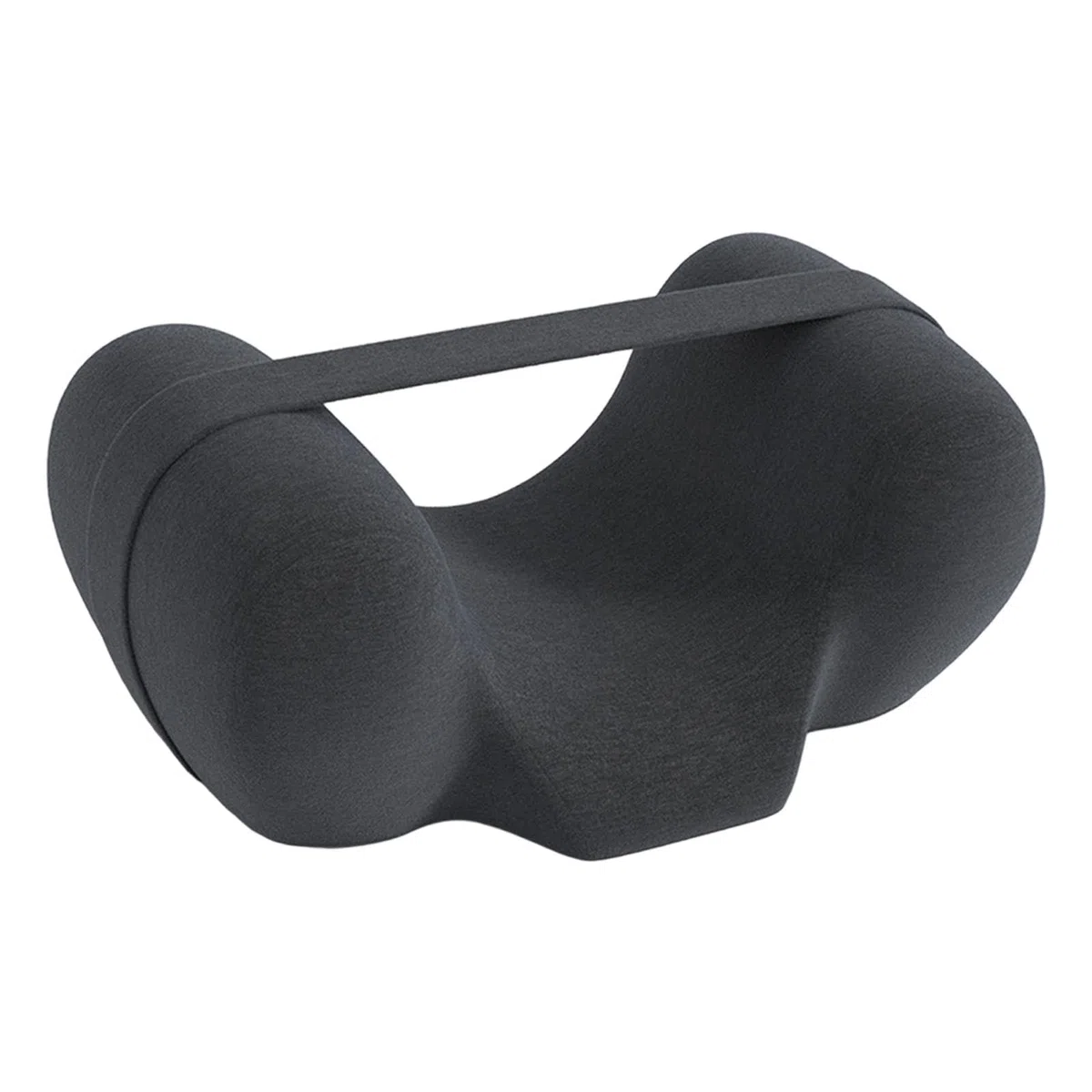 Cuscino per Dormire Supino con Supporto Ortodontico Memory Foam Sostegno Testa Collo Traspirante Copertura Rimovibile Adatto per Sedia a Rotelle Divan, Grigio Scuro
