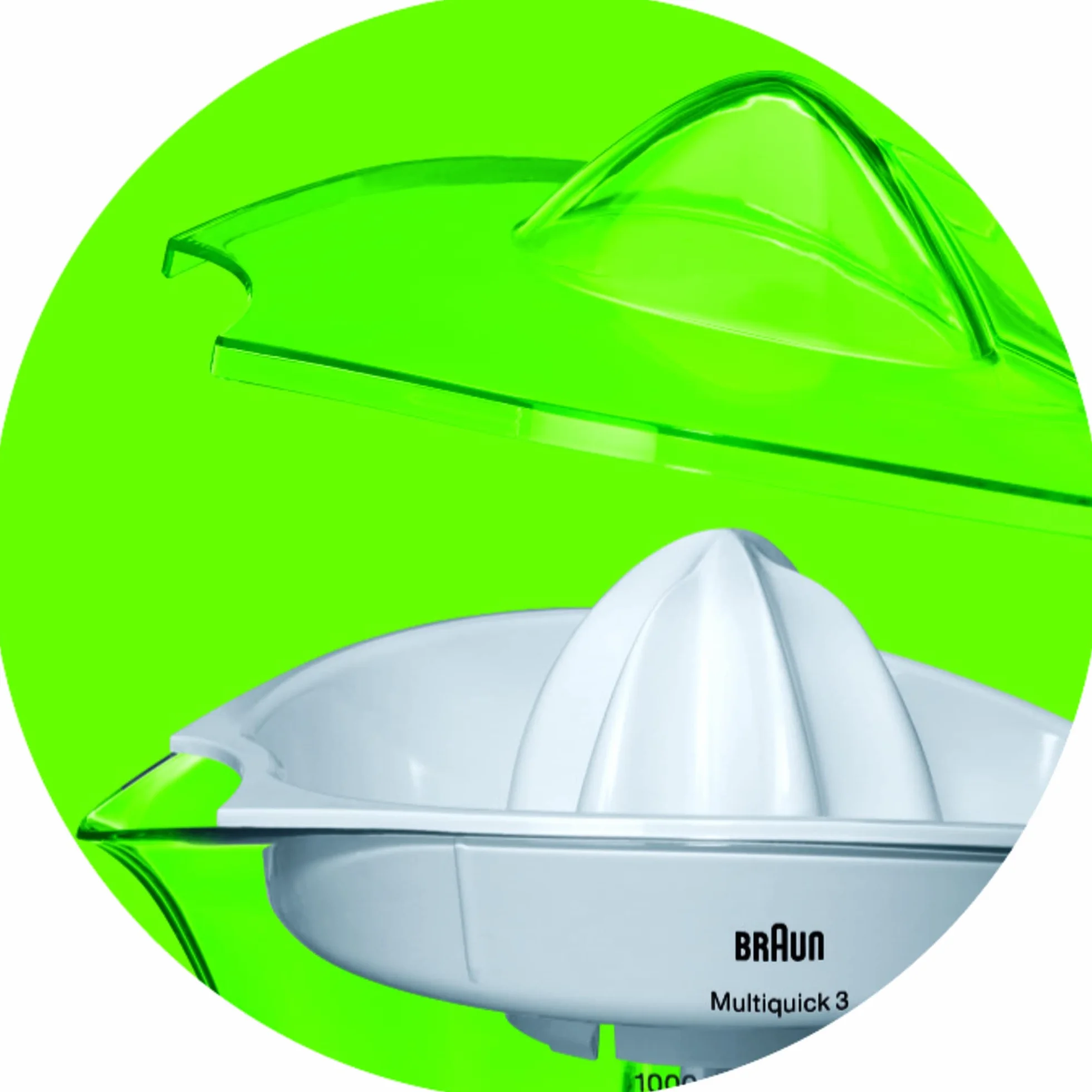 Braun MPZ9 MultiQuick 3 Spremiagrumi, doppia rotazione, caraffa graduata e trasparente da 1L, dotato di coperchio trasparente, pratico beccuccio, Base antiscivolo, Avvolgicavo, Potenza 20W, Bianco