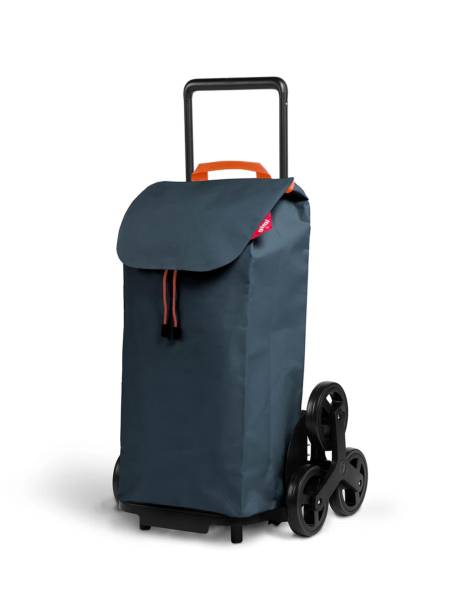 Gimi Tris, Carrello Portaspesa Per Salire Le Scale, Capienza Da 52 L, 6 Ruote, Sacca In Poliestere Xxl, Grigio, ‎13 x 34.5 x 95.5 cm 3.02 Kg