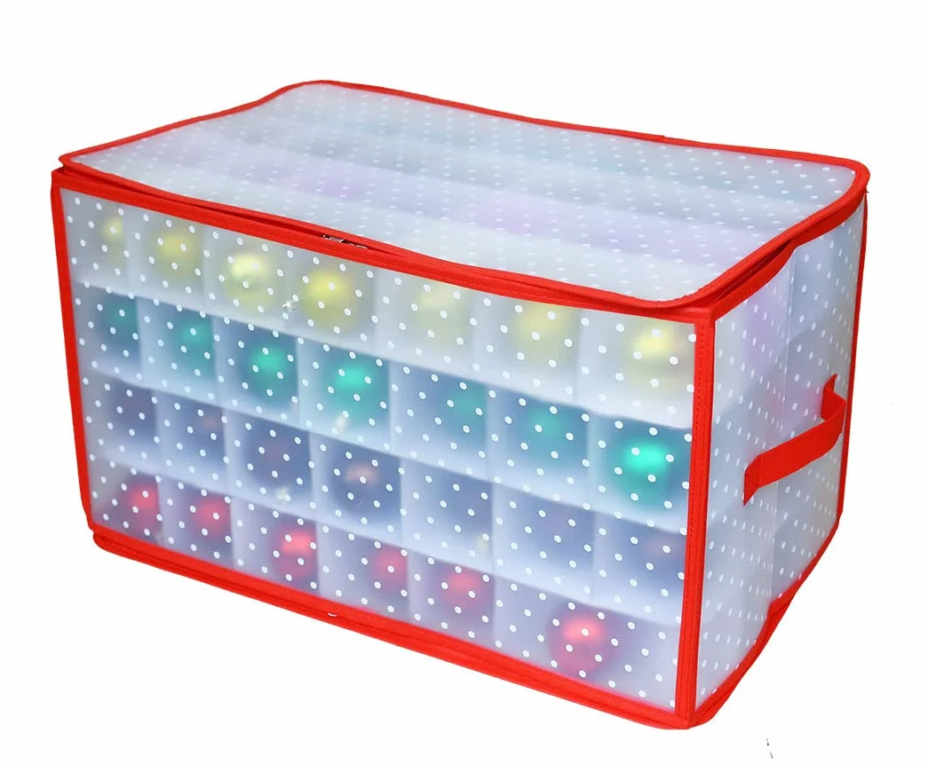 Spetebo Scatola XL per palline di Natale – per 112 palline – Scatola per decorazioni natalizie pieghevole