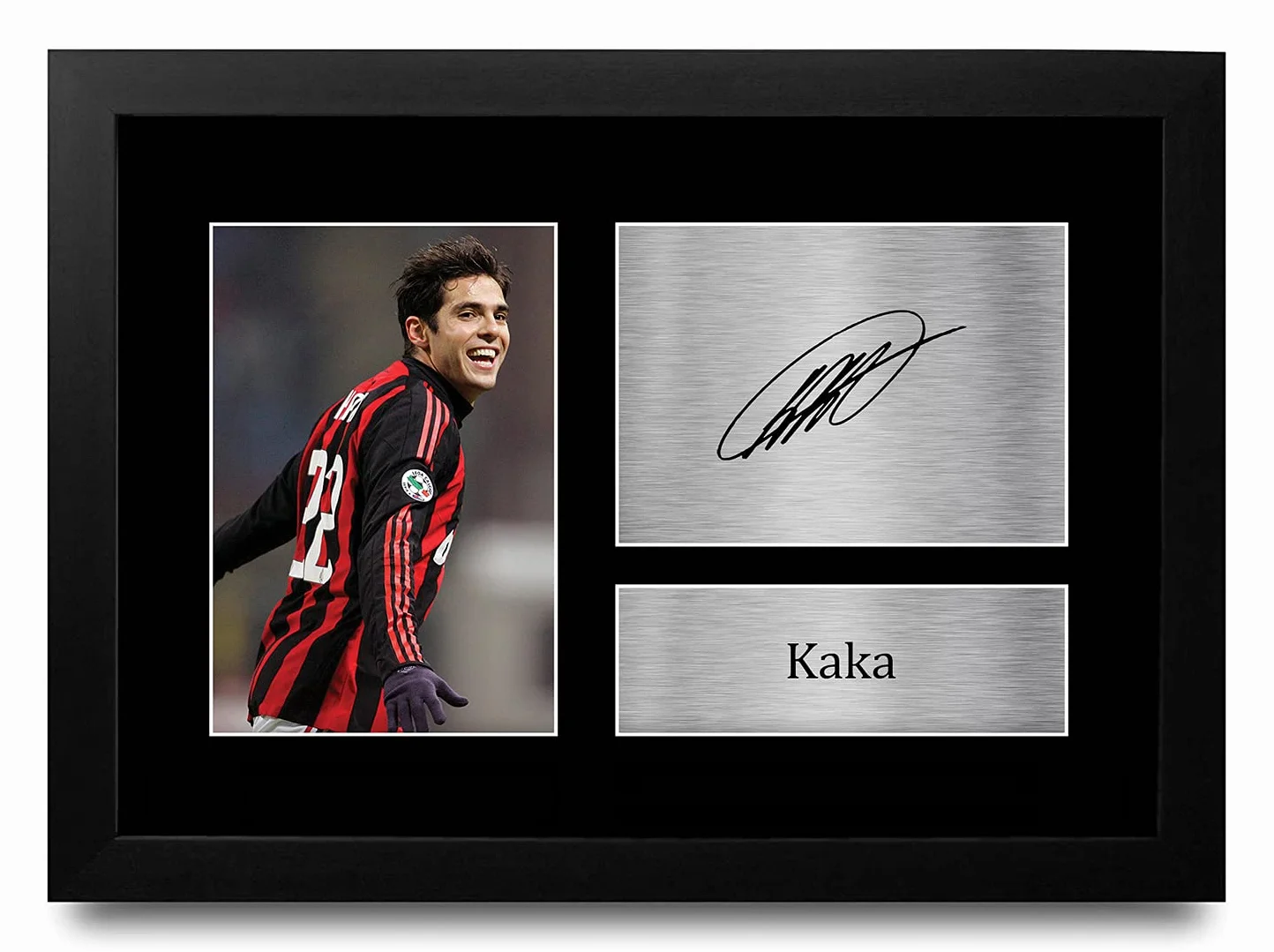 HWC Trading FR A4 Kaka A C Milan Regali Stampati Autografo Firmato Foto Per Gli Appassionati Di Calcio E Sostenitori - A4 Framed