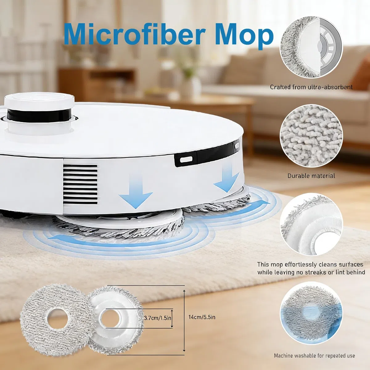 Accessori per ECOVACS DEEBOT T50 Pro Omni/ T50 Omni/ T50 PRO OMNI Gen2 Robot aspirapolvere, 1 spazzola principale, 4 filtri, 4 panni, 6 sacchetti, 4 spazzole laterali.
