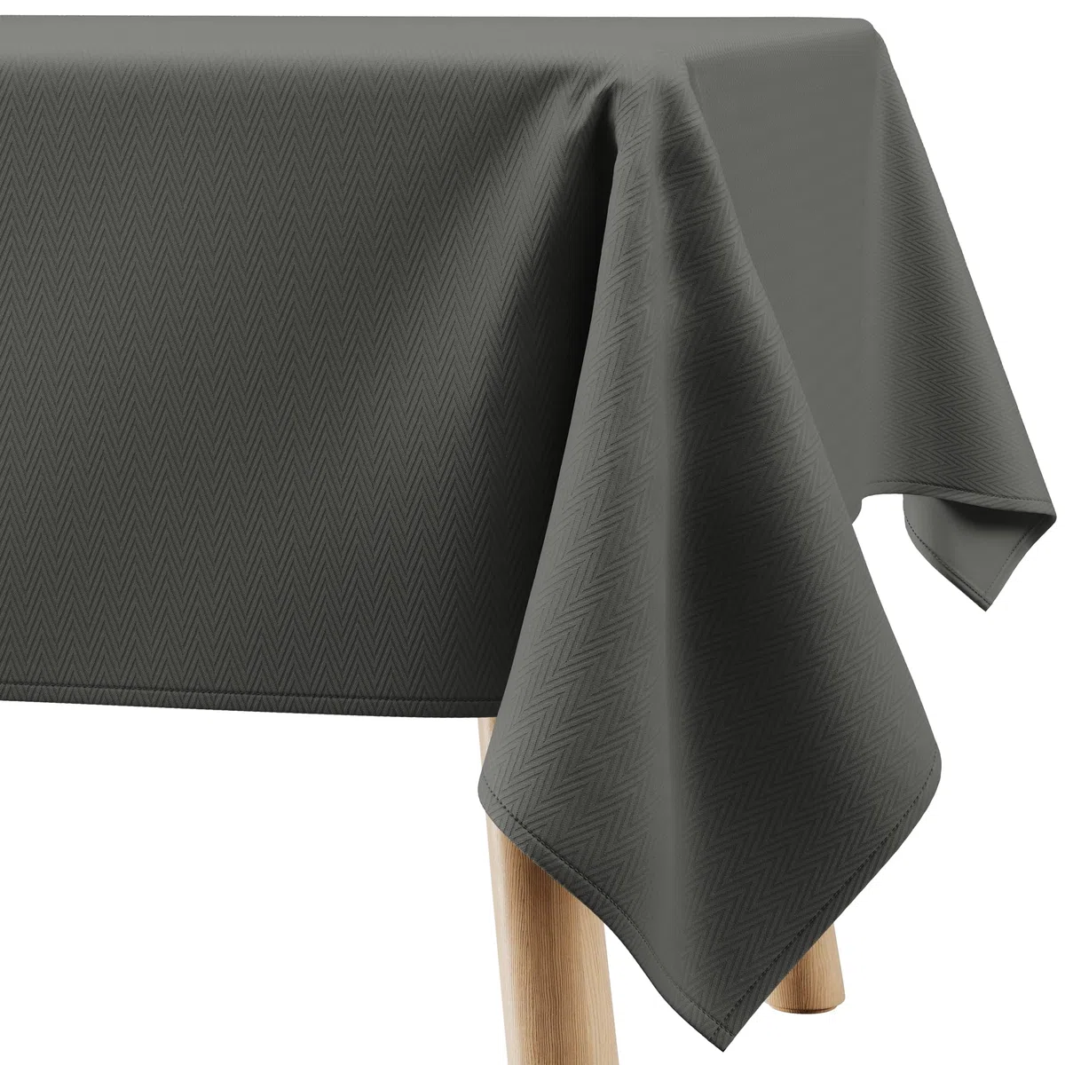 Tovaglia 150x350 cm grigio, lavabile, per interni ed esterni, motivo geometrico Verte