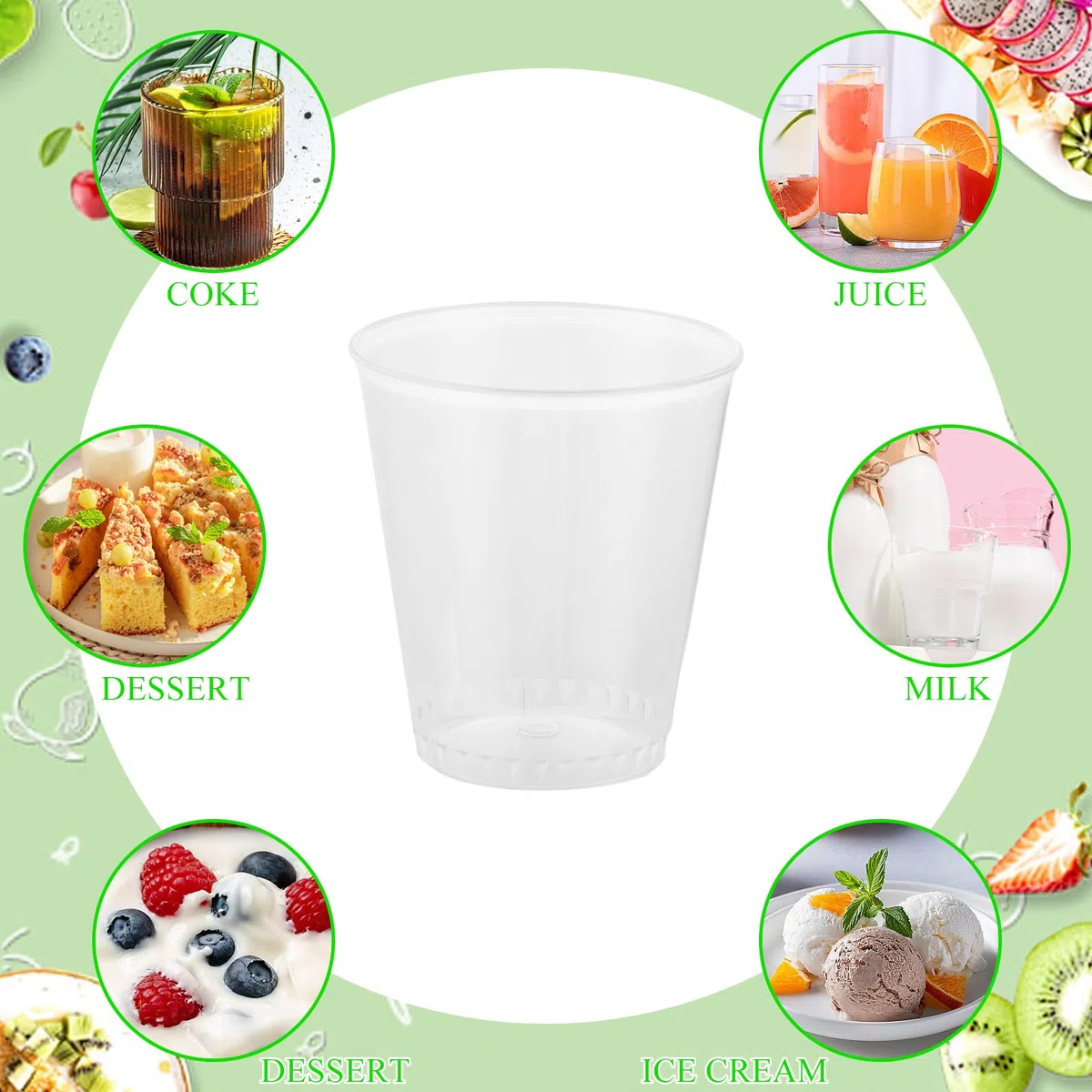 300 bicchieri da liquore in plastica, 5 cl/50 ml, riutilizzabili, per shot, piccoli baker in plastica per degustazioni, feste, banchetti