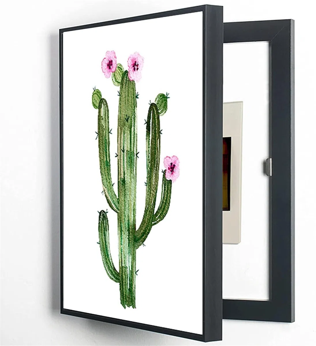 UYSELA Copri Quadro Elettrico Decorativo Copri Contatore Elettrico Appeso Quadro Copri Quadro Elettrico Copri Contatore Elettrico Appeso,Black 4