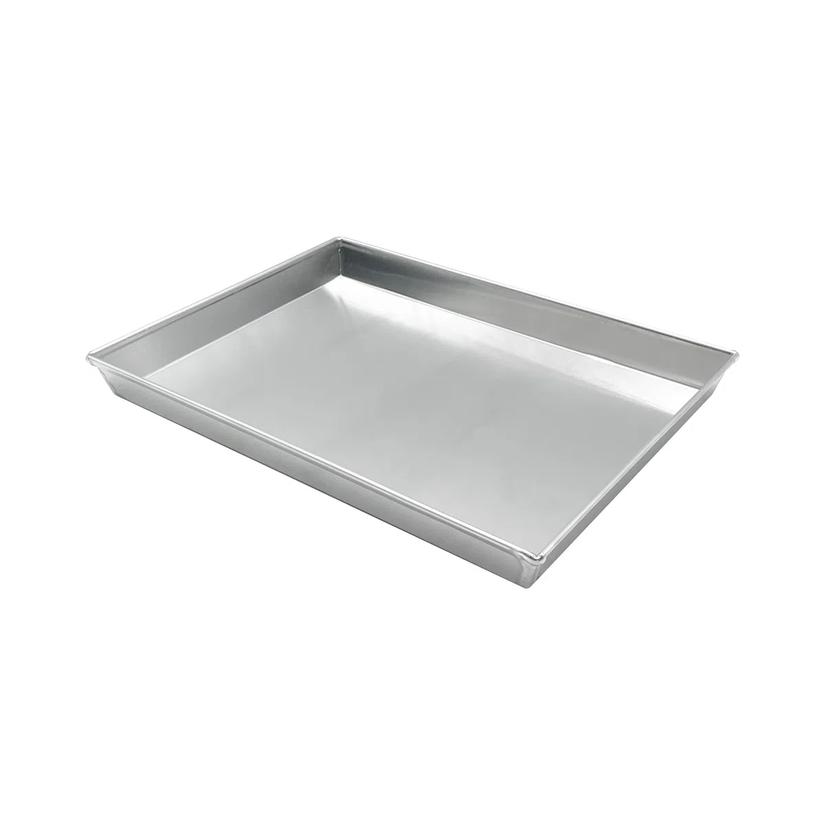 Pentole Agnelli COAL49/335 Teglia Rettangolare in Lega d'Alluminio 3003 con Orlo, Argento, 35 x 28 cm, 1 Pezzo