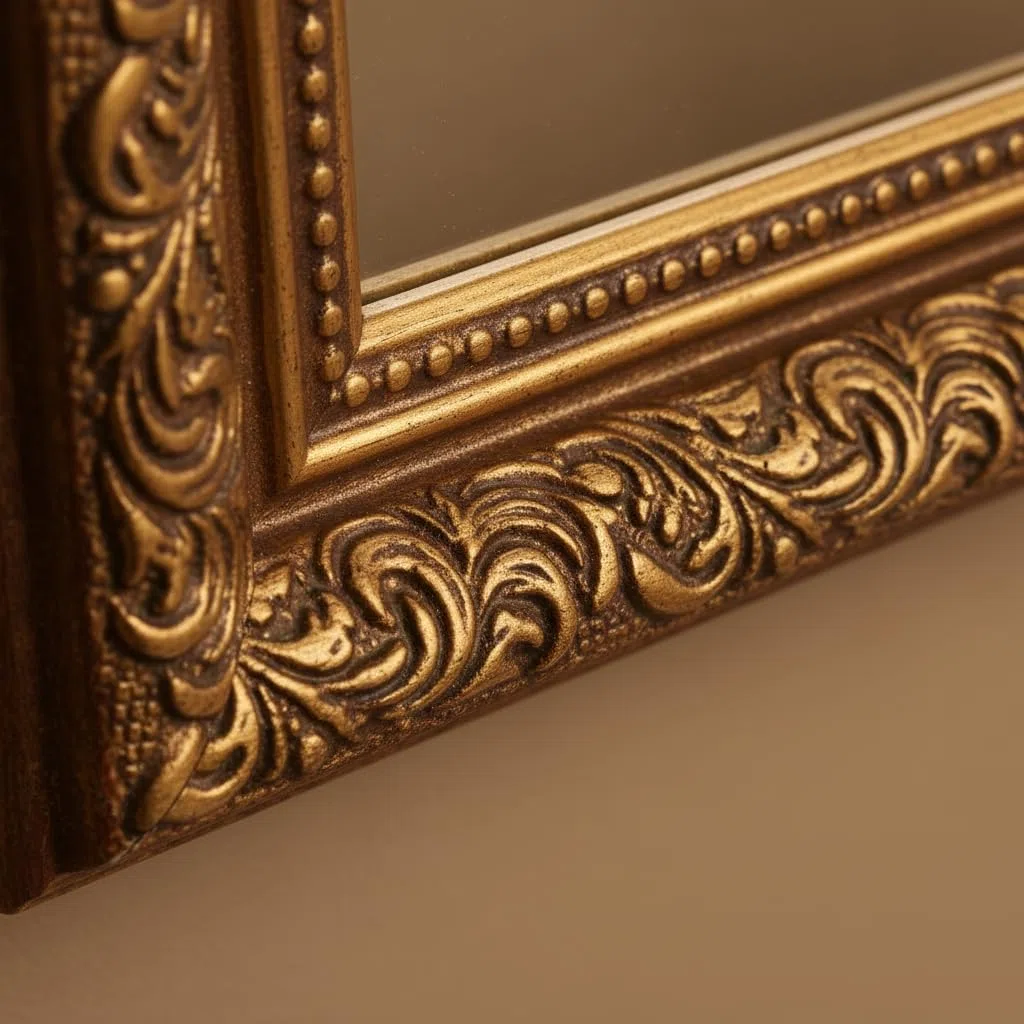 Victor cornice portafoto “Rubens” marrone oro 30x40 cm – profilo: 30 x 20 mm – stile barocco antico – vetro vero – decorazione per la casa