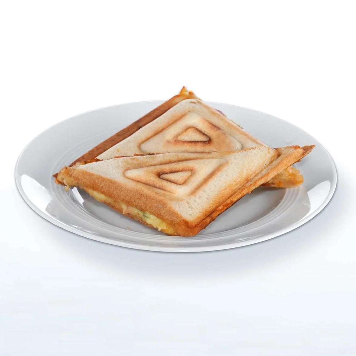 Cloer 6269 Tostiera XXL per Sandwich/Tramezzini, Toast Americano per Farciture XXL, per 8 tramezzini alla volta, 1800 W, spia di cottura, rivestimento antiaderente, color argento
