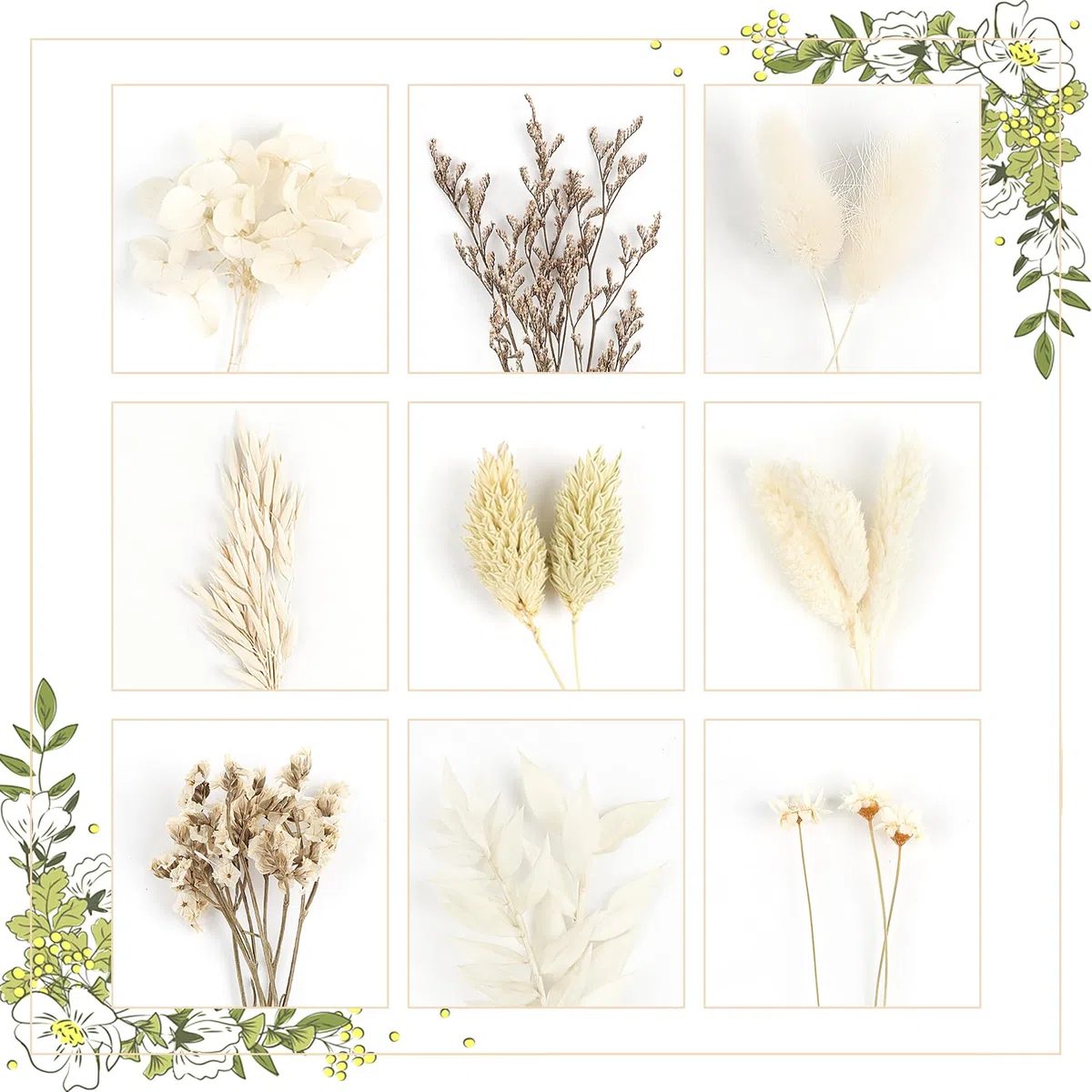 12PCS Mini Fiore Seccato Bouquet Fiori di Selvaggio Seccati Fiori Seccati Mini Fiore Seccato con Stelo per DIY Photo Props Vaso Decorazione Matrimoniale