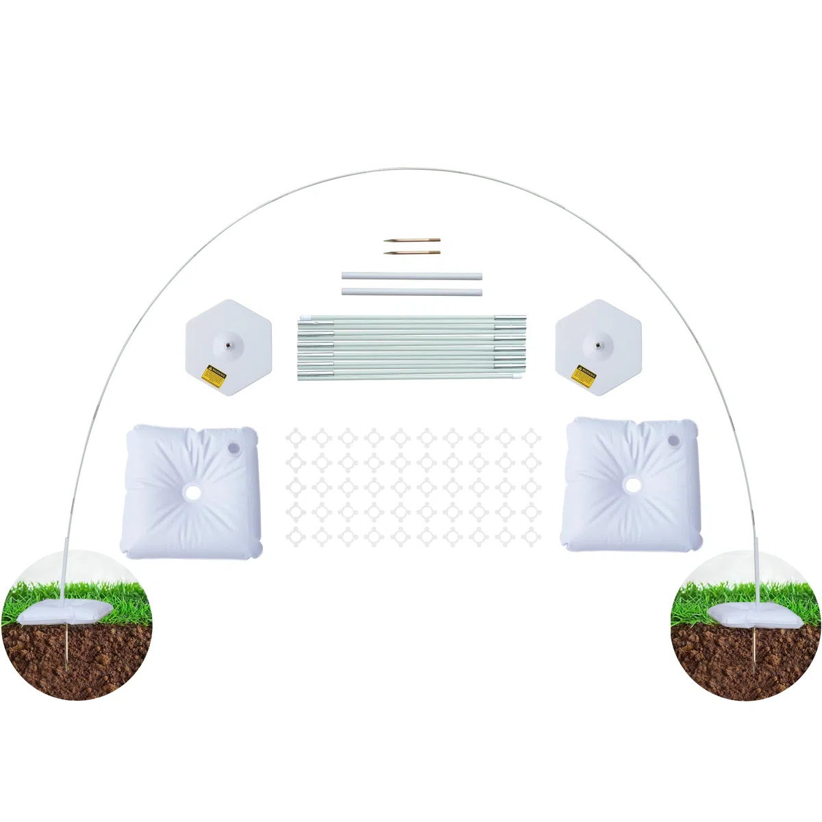 YALLOVE Kit di Supporto Per Arco a Palloncini Riutilizzabile, Telaio Regolabile Arco Palloncini Struttura per Matrimoni, Compleanni, Decorazioni per Feste, Facile da montare e Smontare